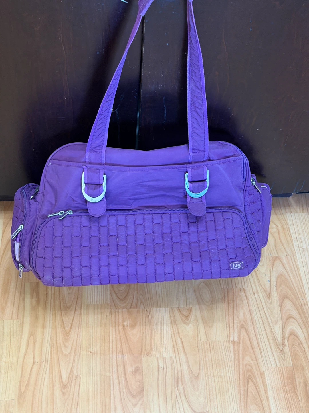 Lug purple travel bag with shoe compartment