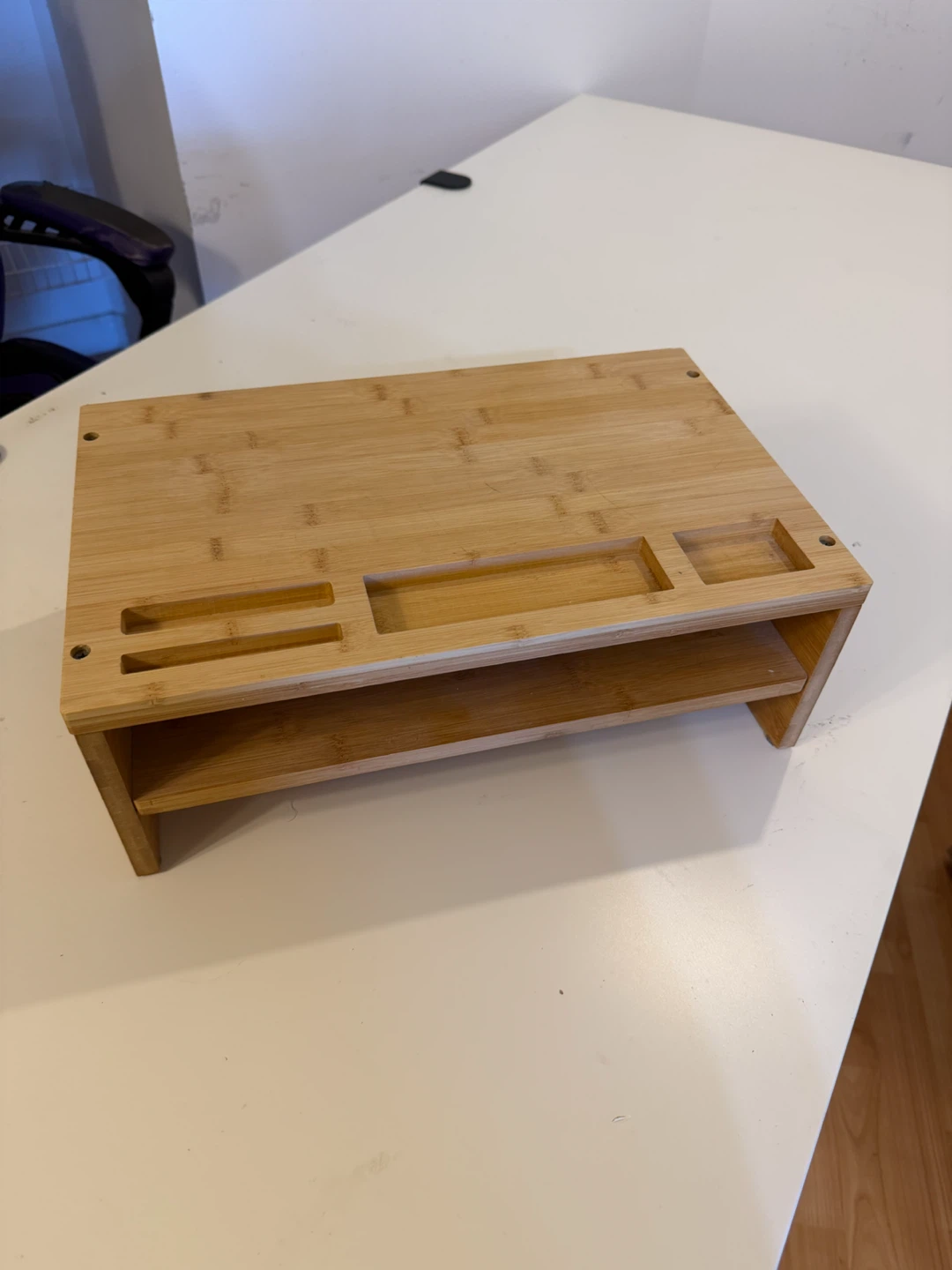 Bamboo Monitor Stand with Storage