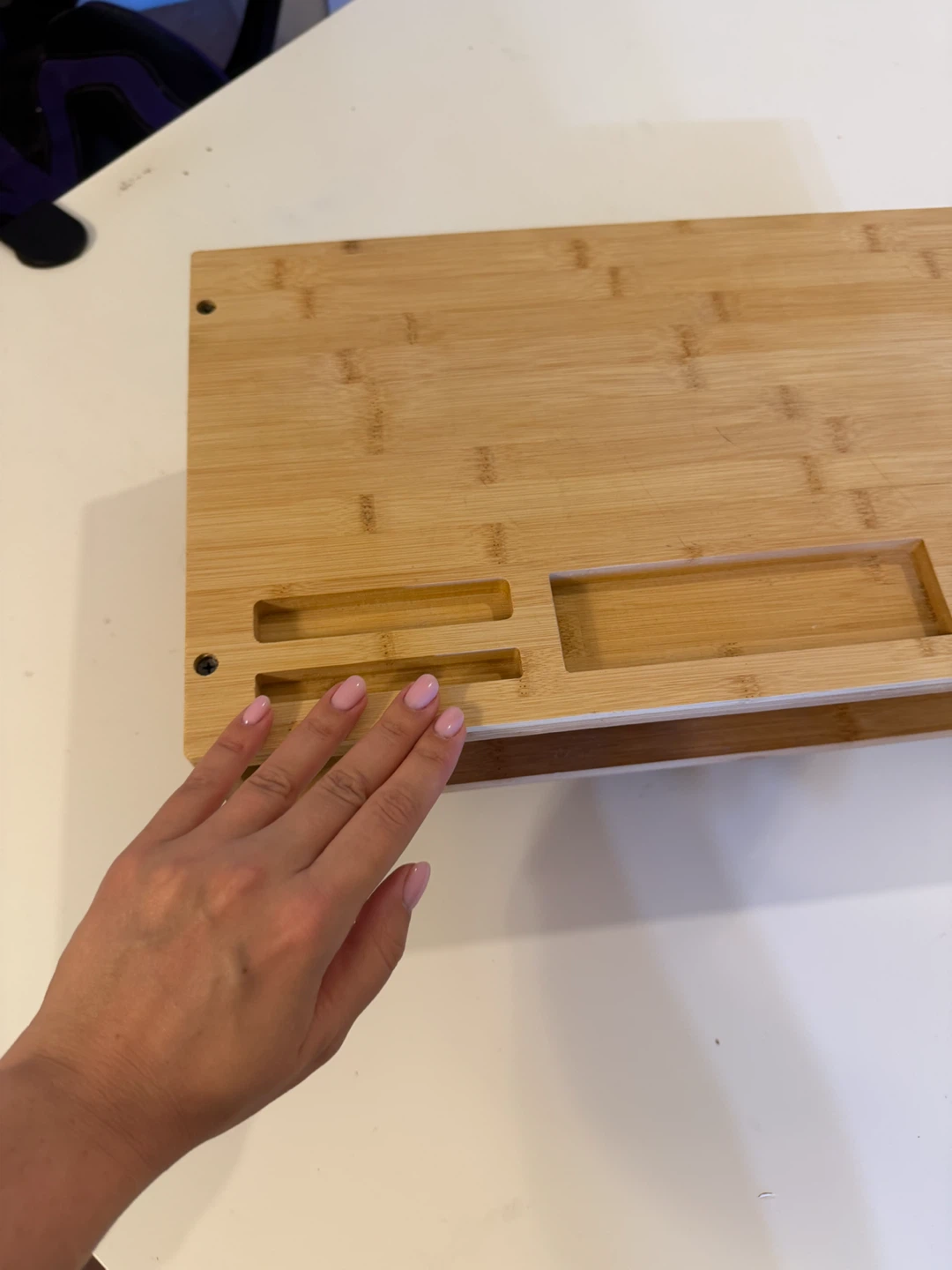 Bamboo Monitor Stand with Storage - photo 2
