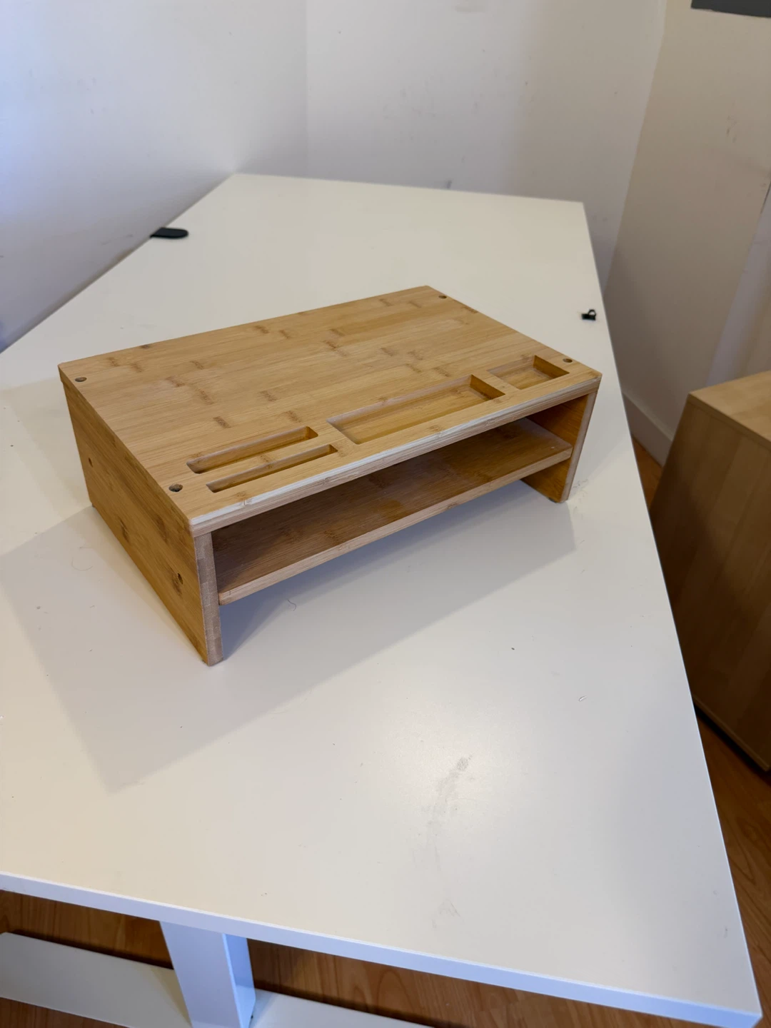 Bamboo Monitor Stand with Storage - photo 3