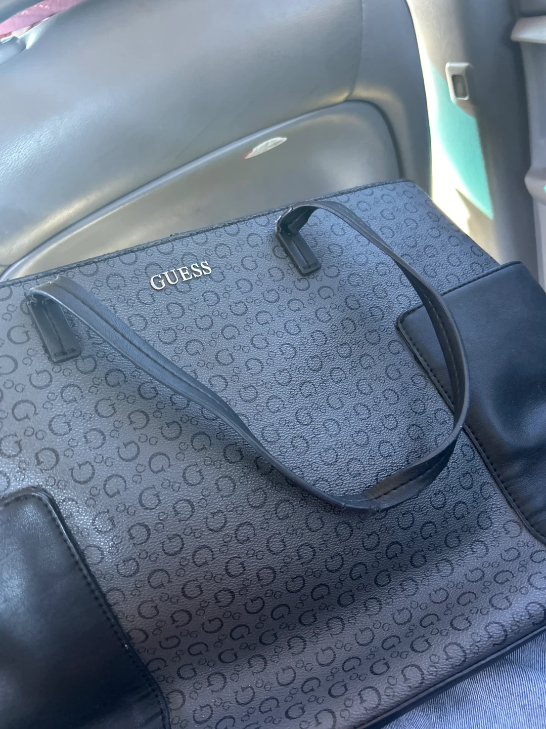 Guess Black Logo Tote Bag