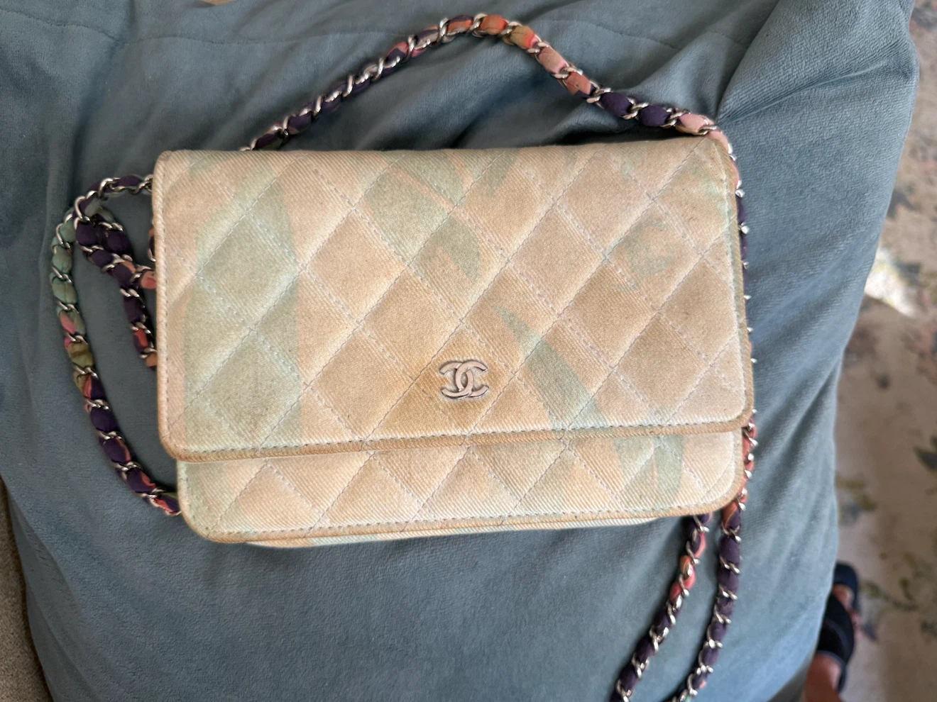 CHANEL Jungle Jeans Wallet on Chain - Quilted Canvas