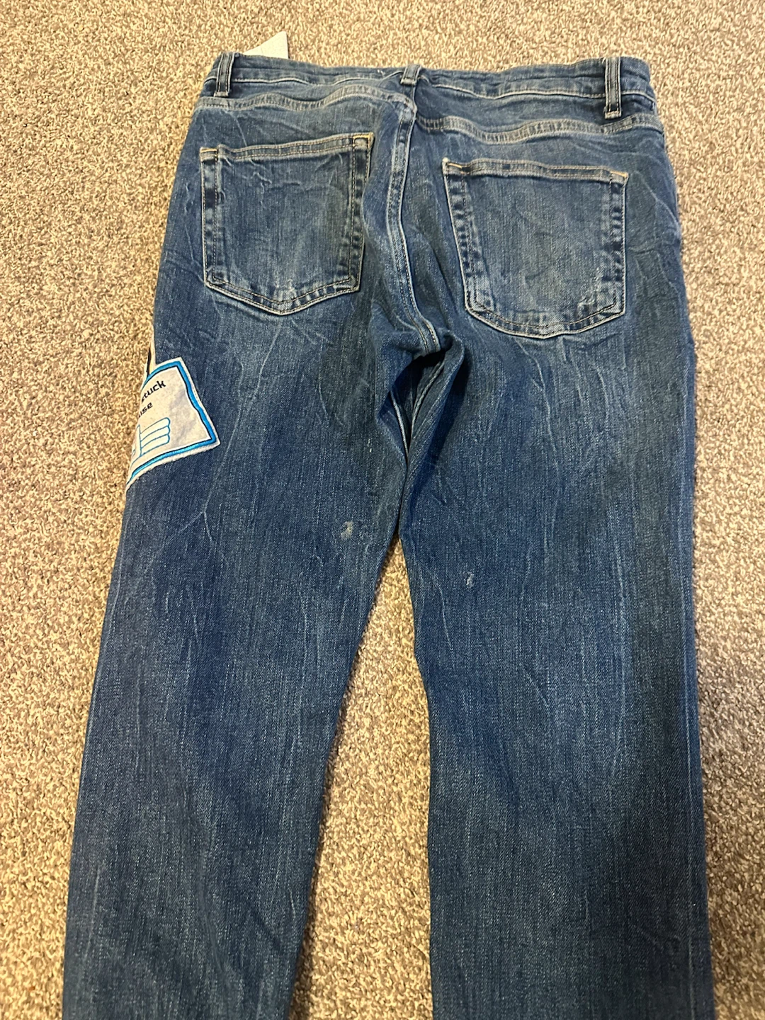 Zara Distressed Patch Jeans Size 31 - photo 4
