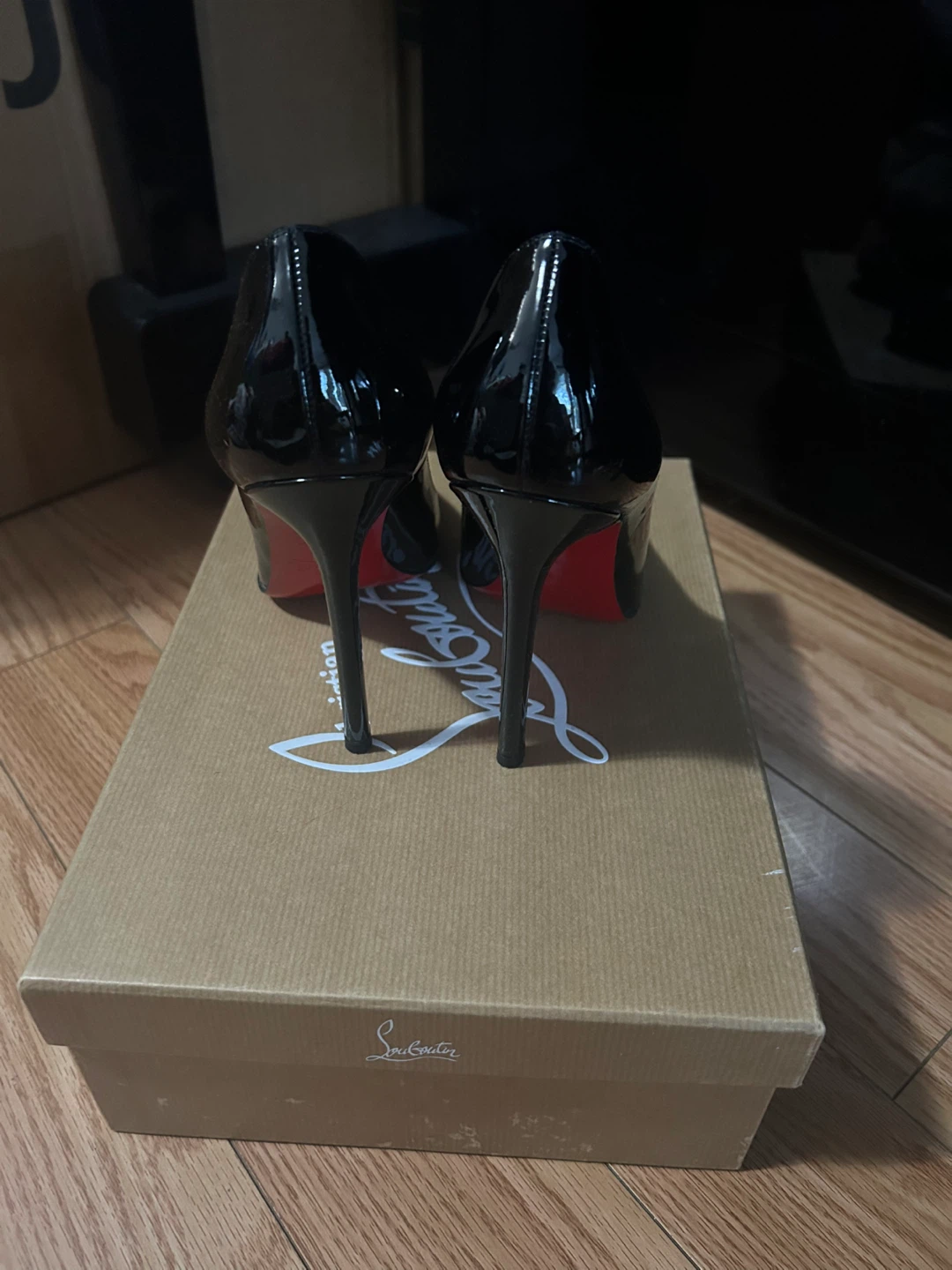 Size 5 Christian Louboutin Lady Lynch 120 Heels Black - photo 4