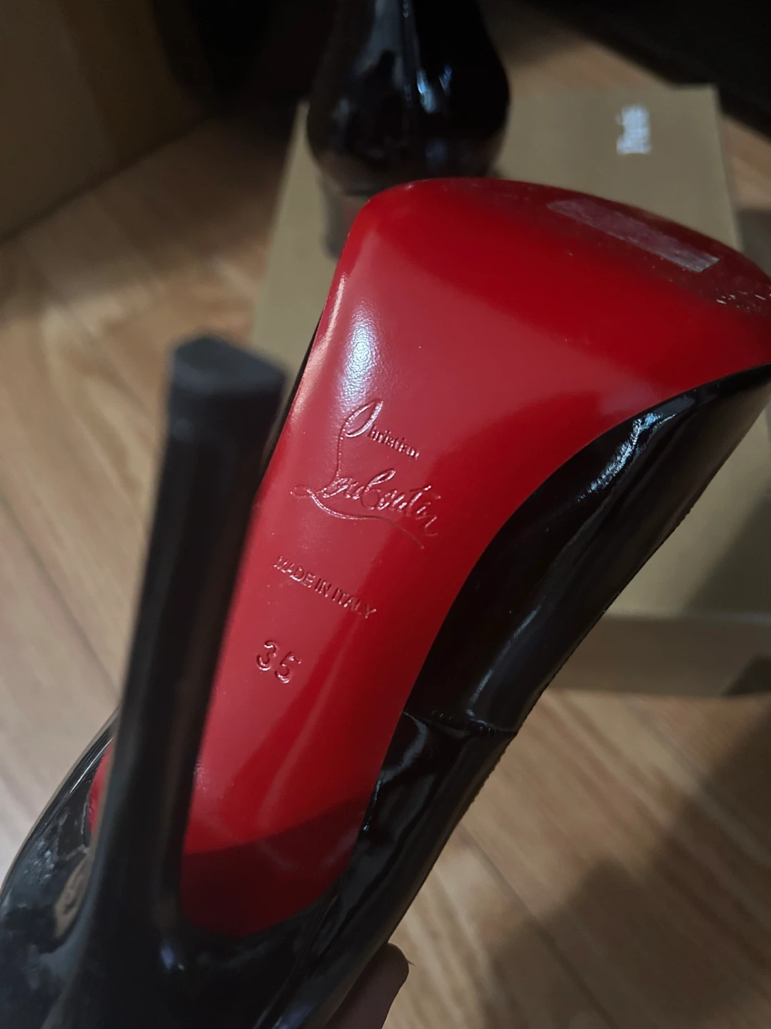 Size 5 Christian Louboutin Lady Lynch 120 Heels Black - photo 5