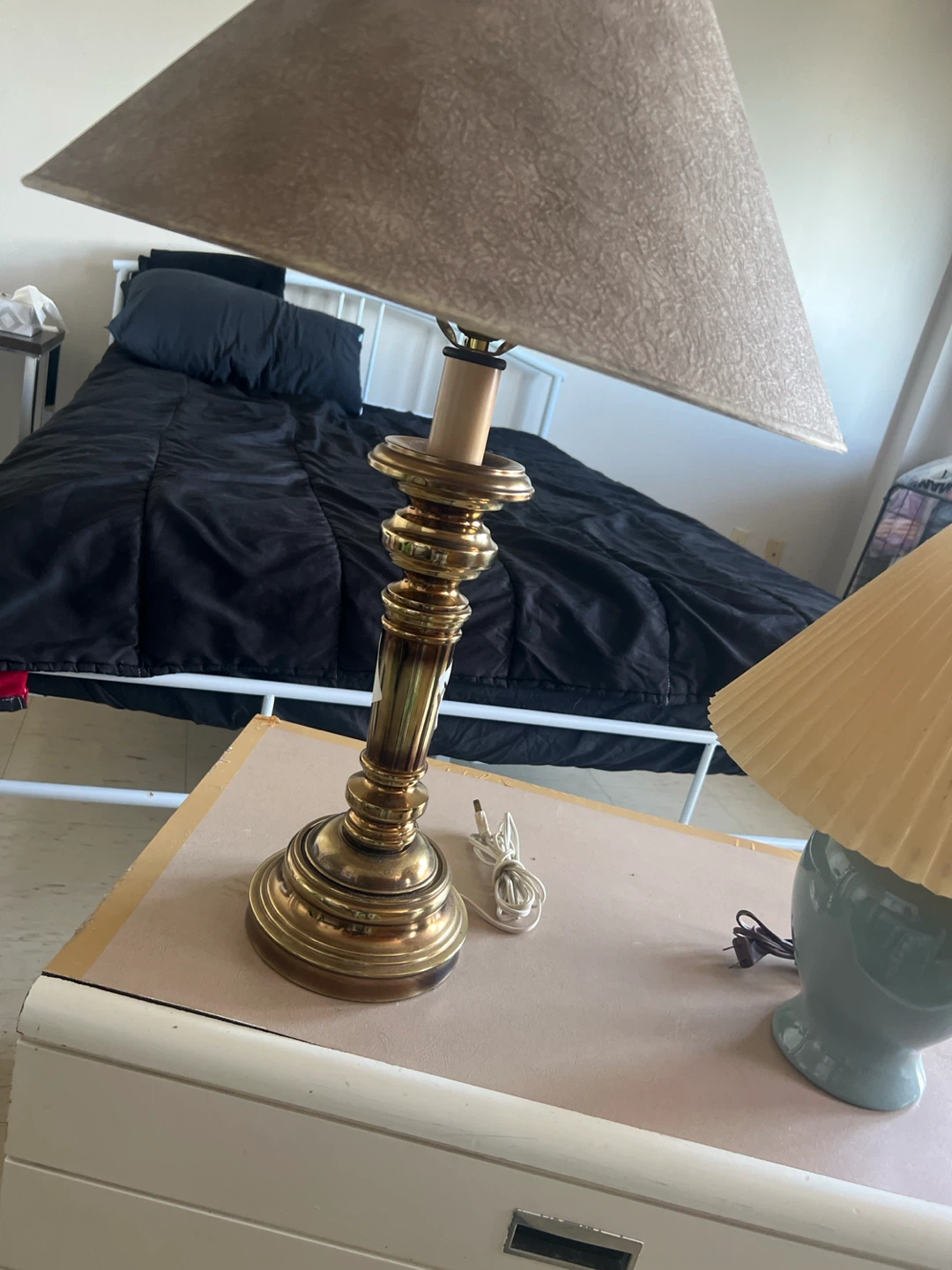 Ceramic Table Lamp with Pleated Shade - photo 2