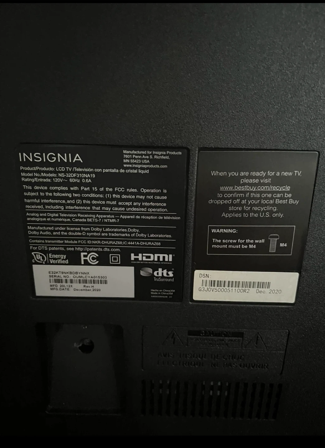 Insignia 32-inch LED TV - photo 4