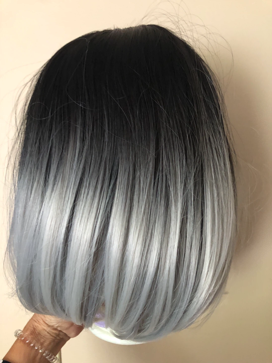 Black to Grey Ombre Bob Wig - photo 5