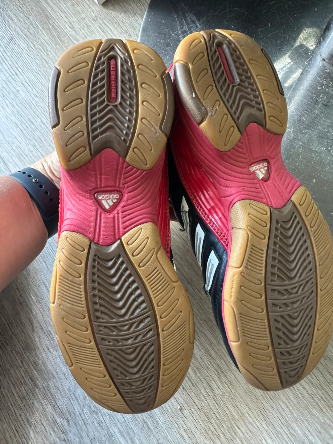 Adidas Indoor Soccer Shoes Red/Black Size 4 - photo 2