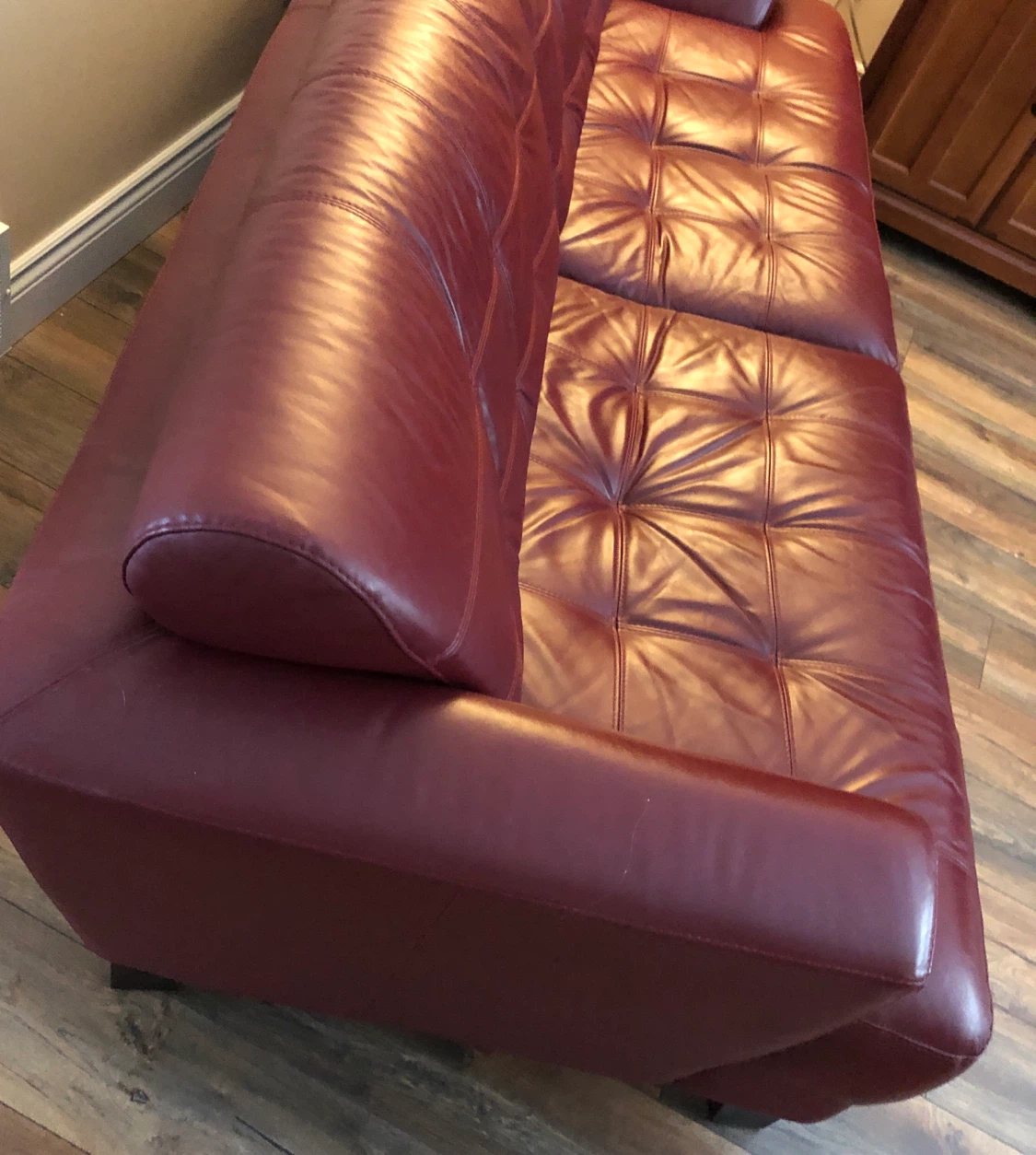 Extra large leather couch, 100% leather - photo 2