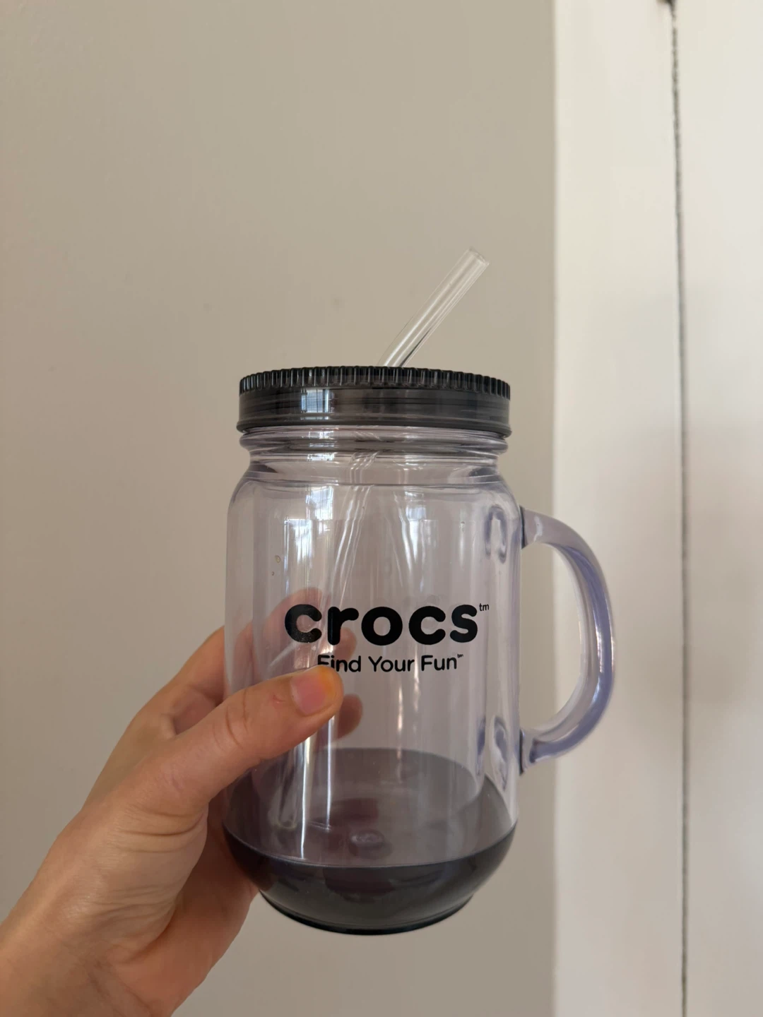 Crocs Mason Jar Style Mug with Straw