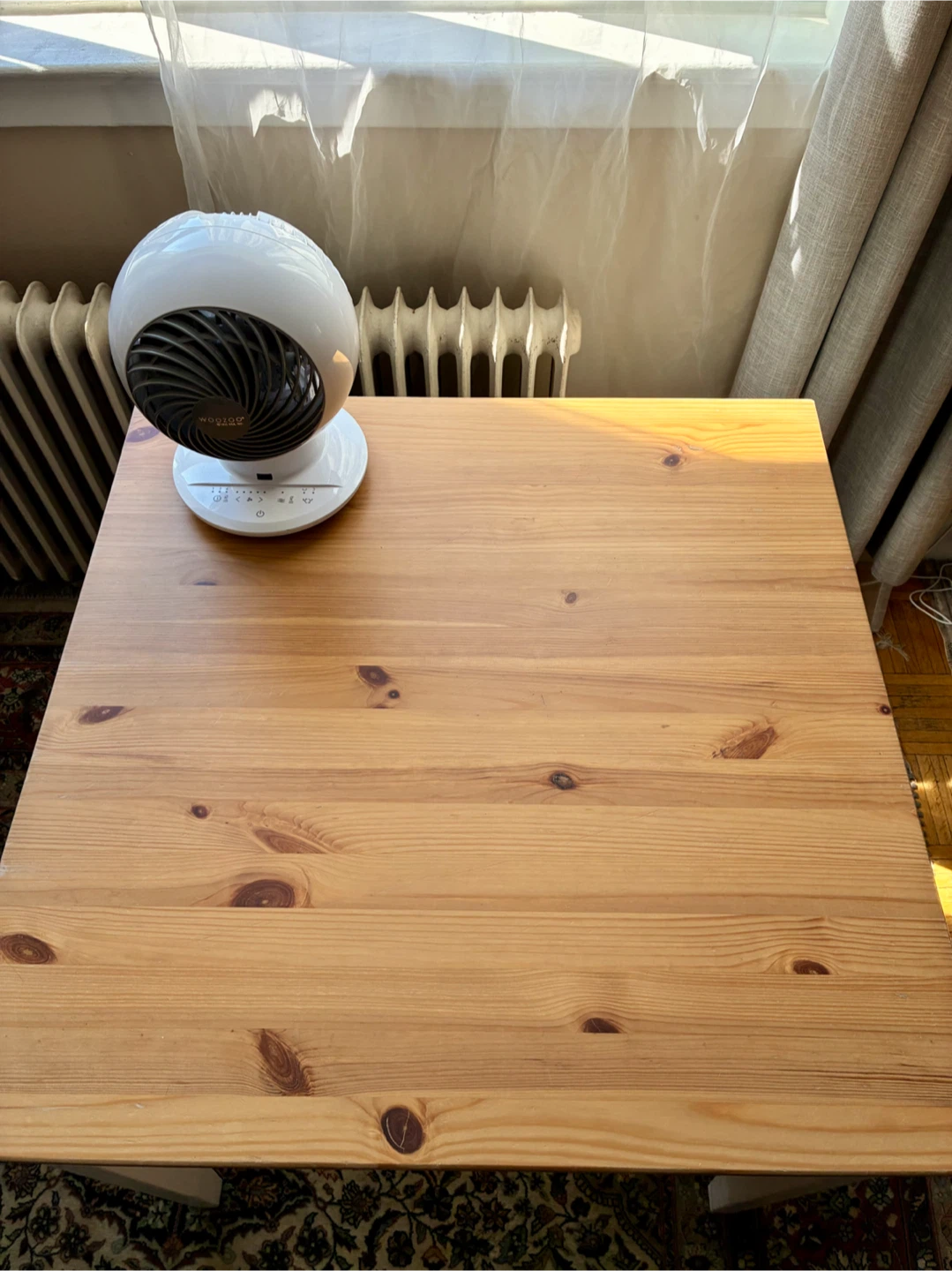 IKEA Lerhamn Pine and White Side Table - photo 2