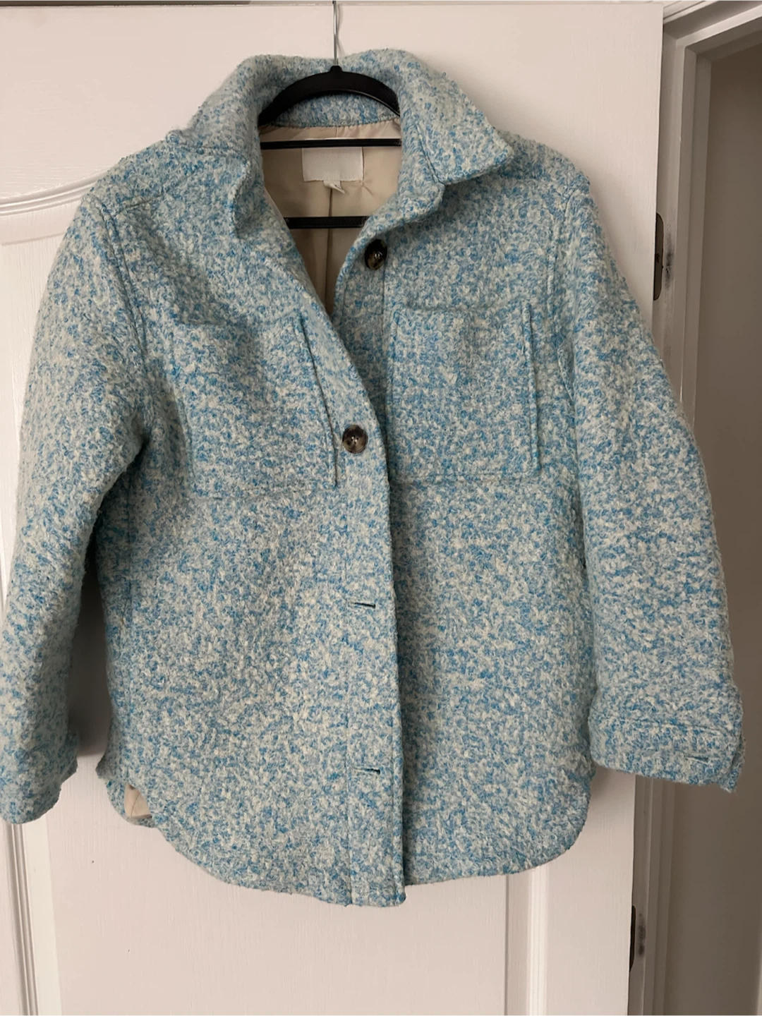 H&M Textured Blue Shacket