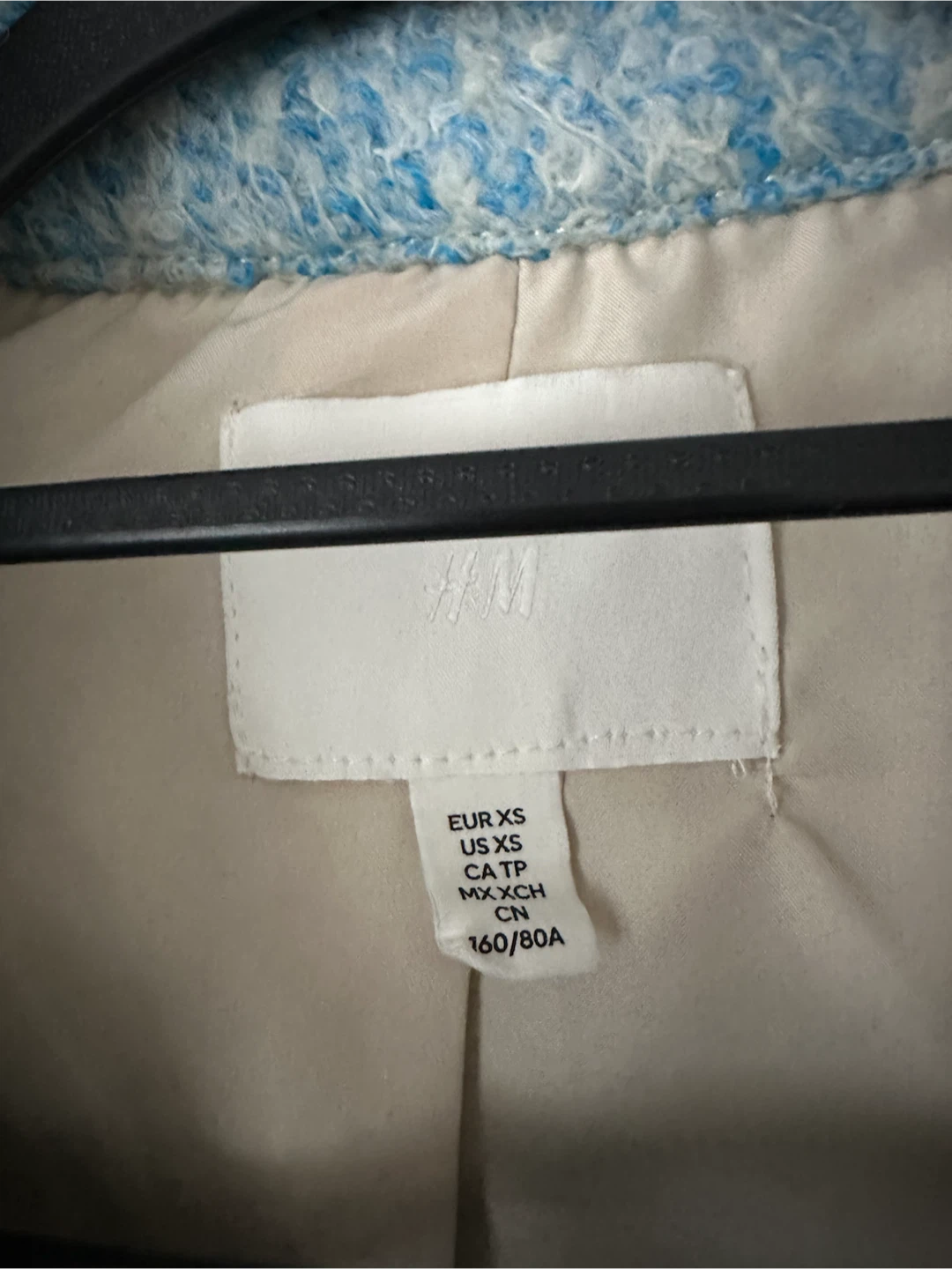 H&M Textured Blue Shacket - photo 2
