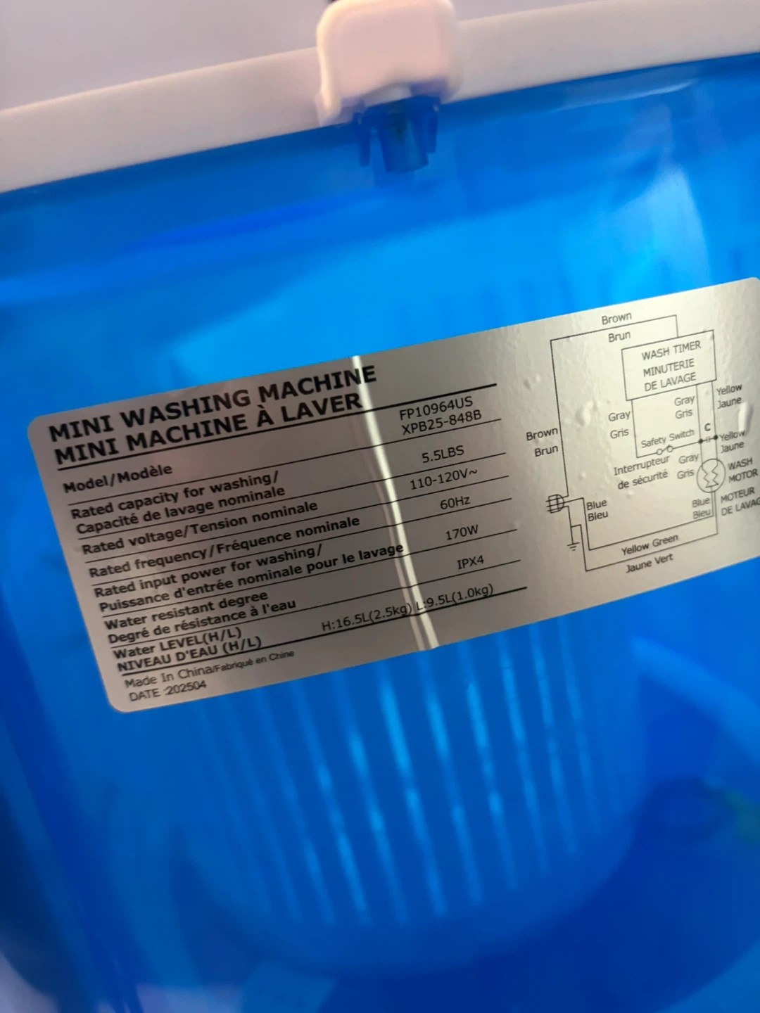 Portable Mini Washing Machine XPB25-848B - photo 4