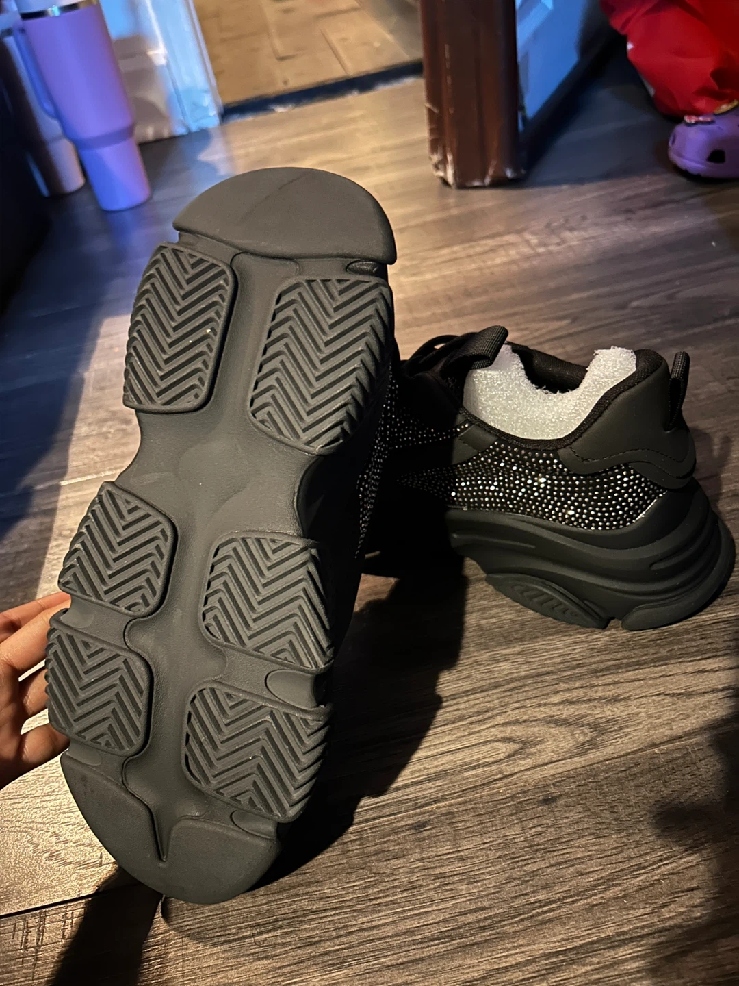 Steve Madden Black Rhinestone Sneakers - photo 2