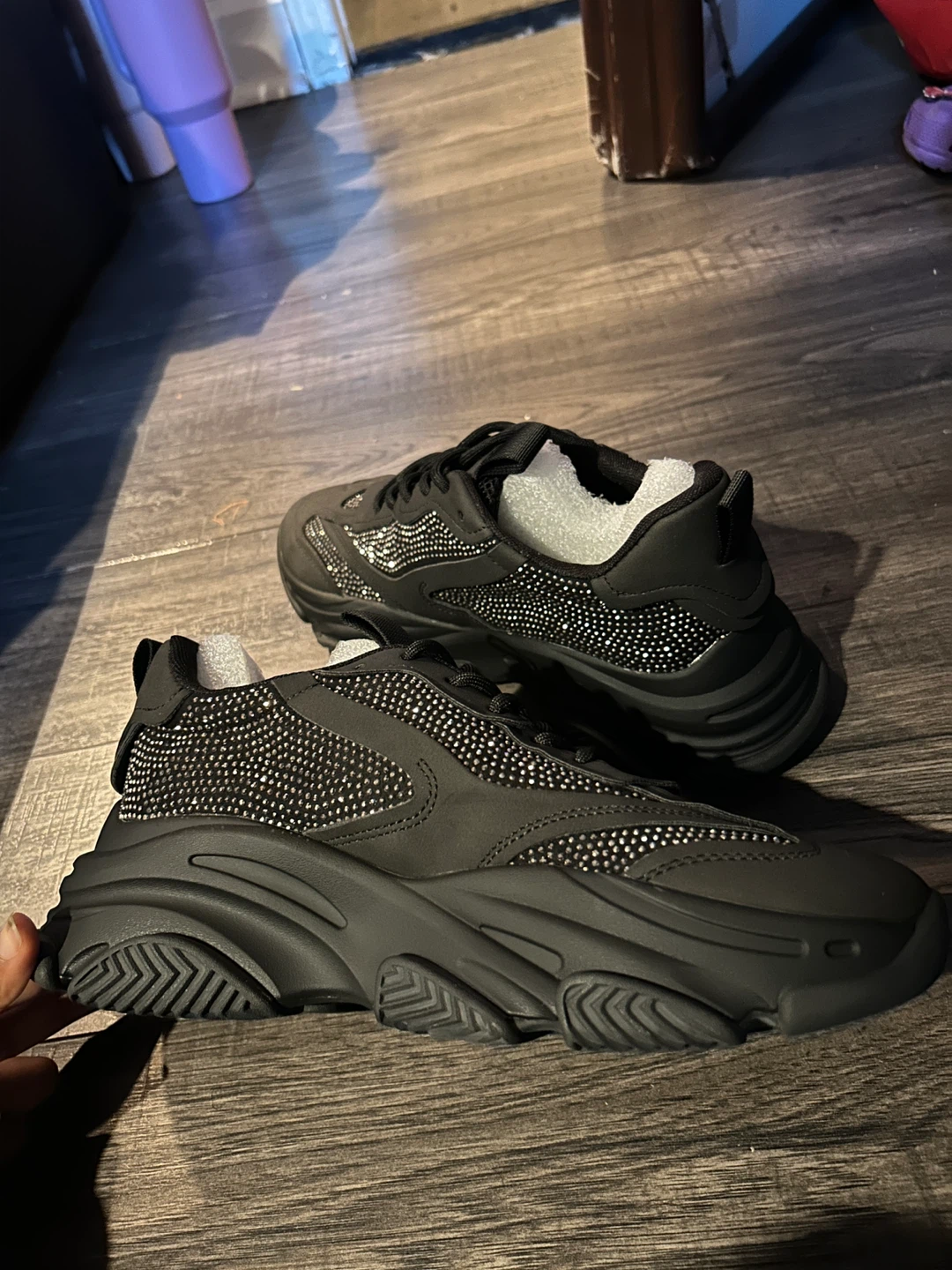Steve Madden Black Rhinestone Sneakers - photo 4