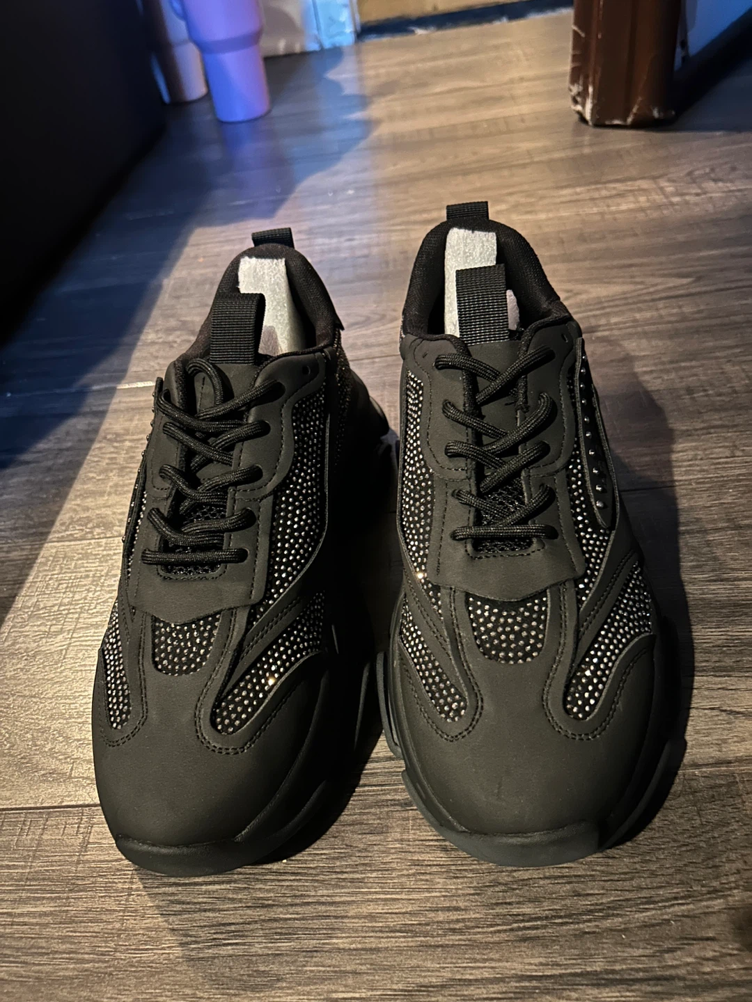 Steve Madden Black Rhinestone Sneakers - photo 5