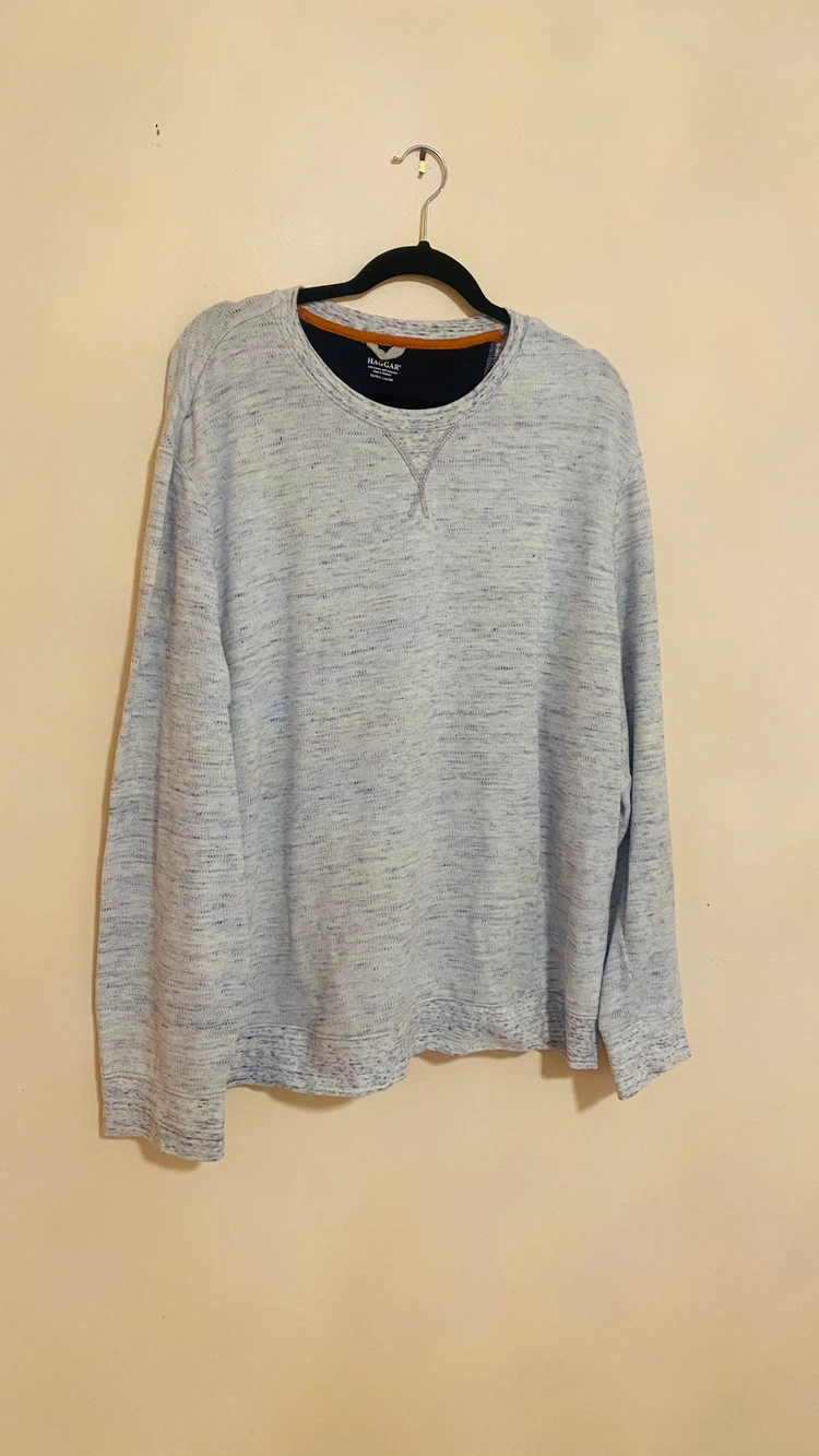 Men’s haggar Heather blue sweatshirt size xl