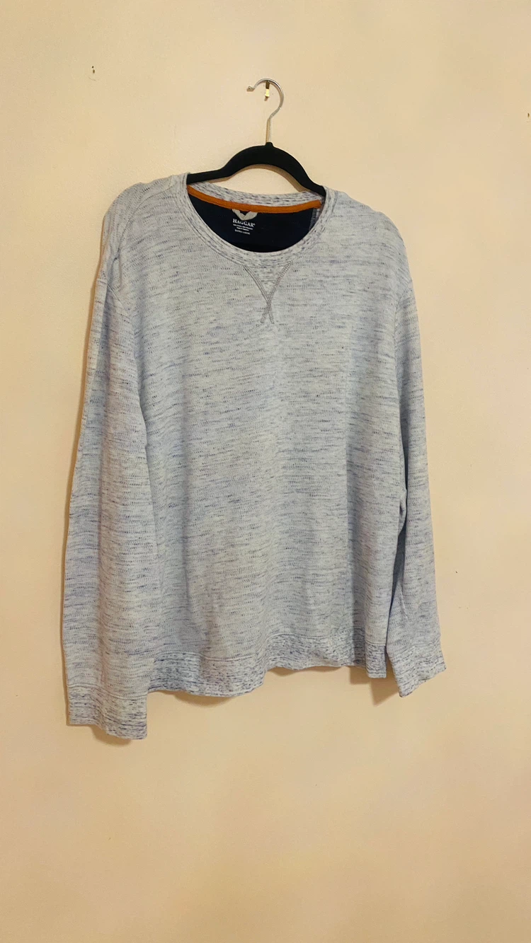Men’s haggar Heather blue sweatshirt size xl - photo 2