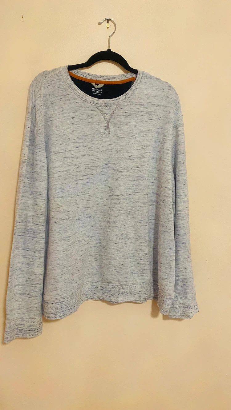 Men’s haggar Heather blue sweatshirt size xl - photo 3