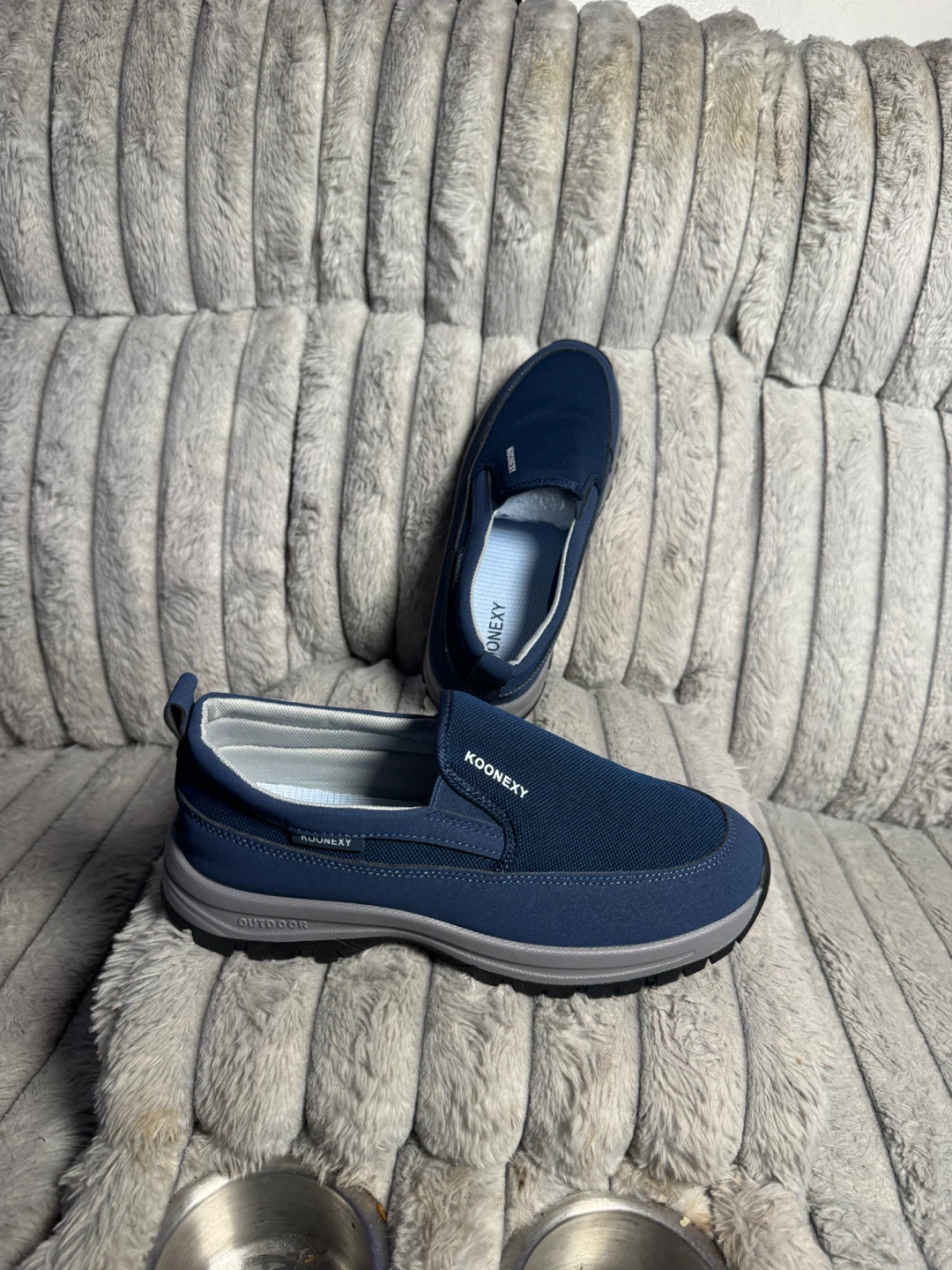 Koonexy Navy Blue Slip-On Outdoor Shoes - photo 2