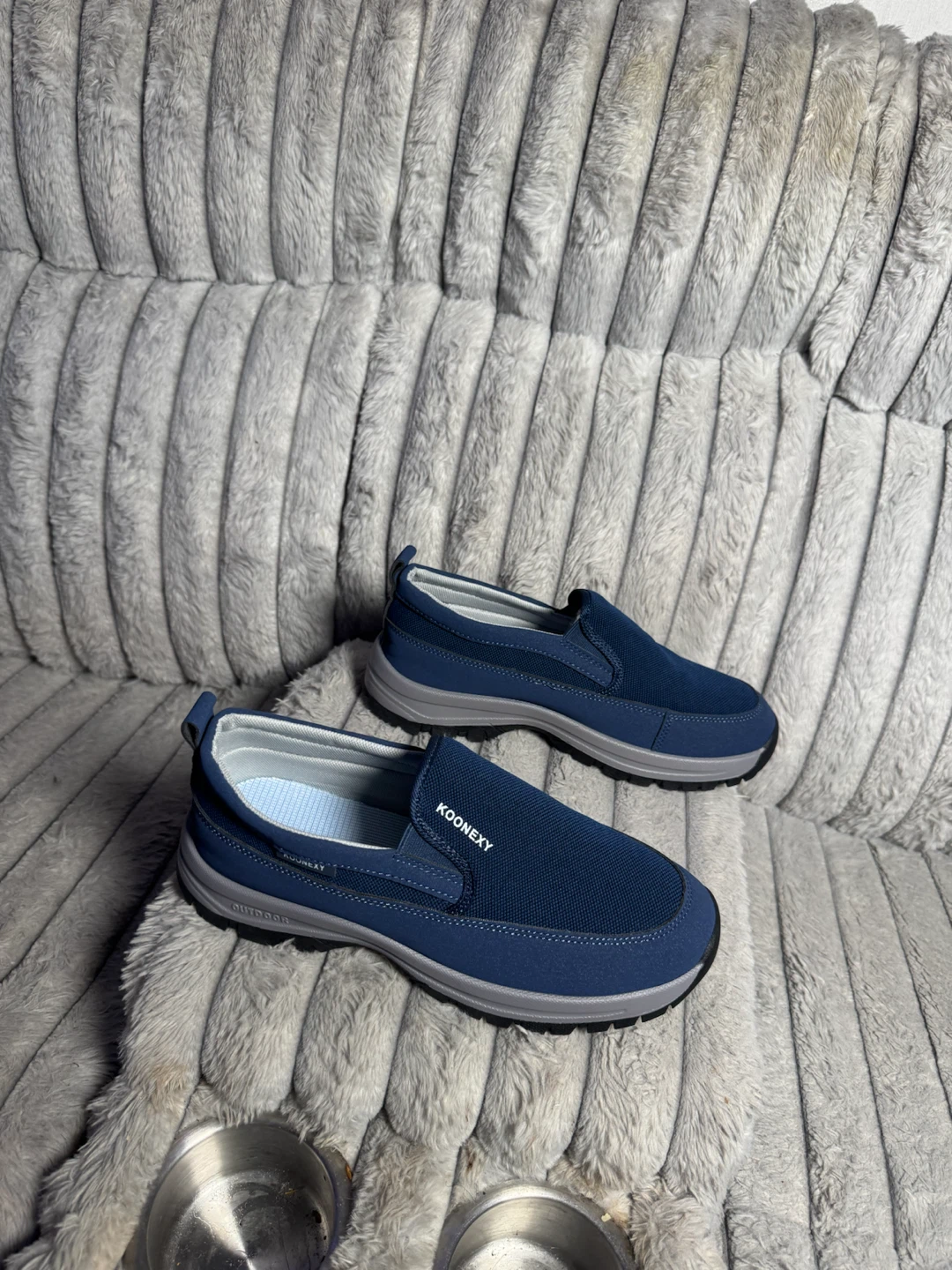Koonexy Navy Blue Slip-On Outdoor Shoes - photo 3