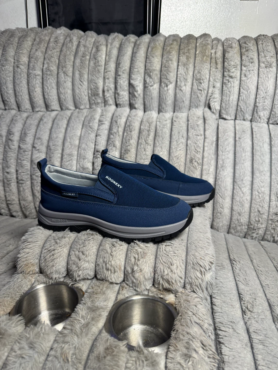 Koonexy Navy Blue Slip-On Outdoor Shoes - photo 4