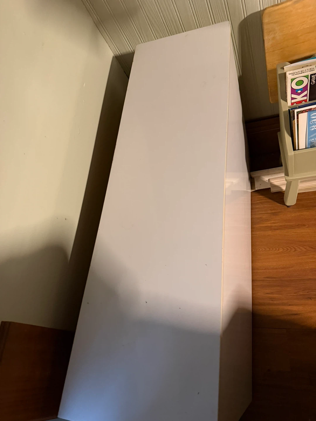 White Storage Head board with Hinged Lid - photo 3