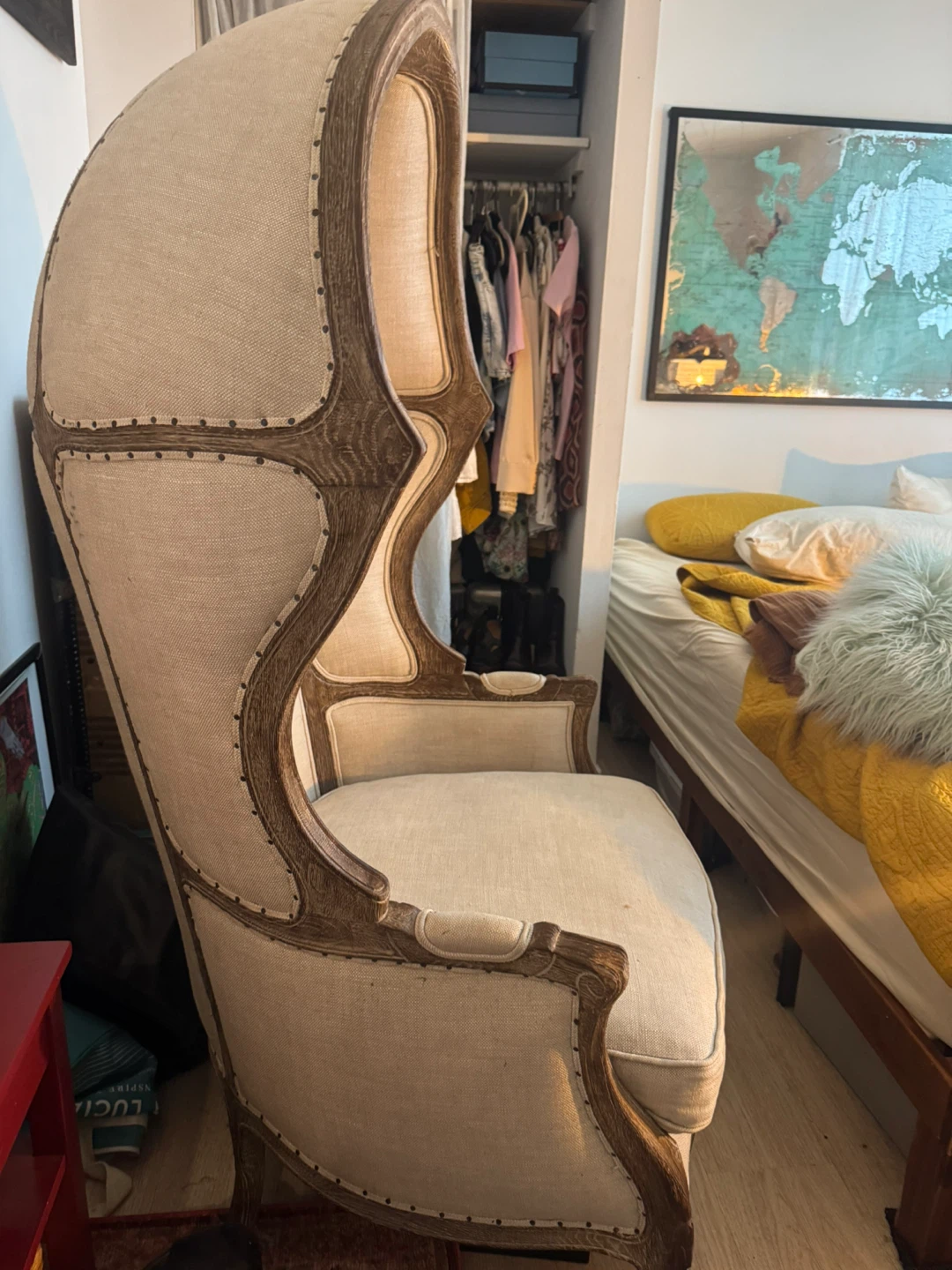 Restoration Hardware Versailles chair and ottoman