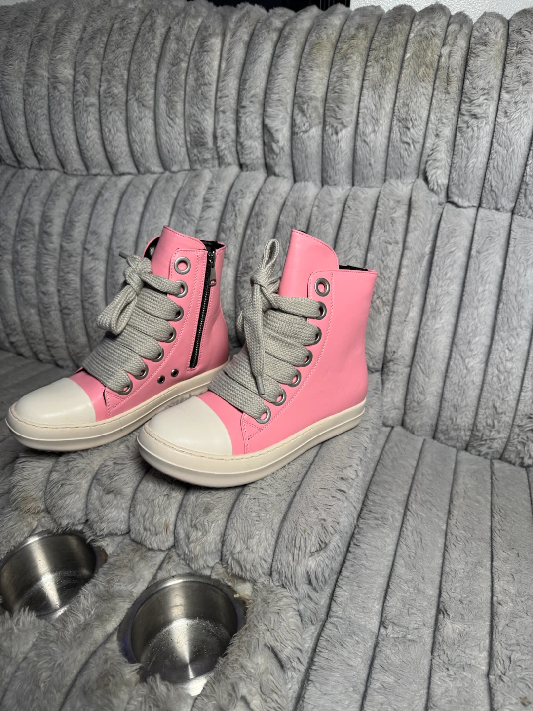 Pink High-Top Sneakers Size 40 - photo 4