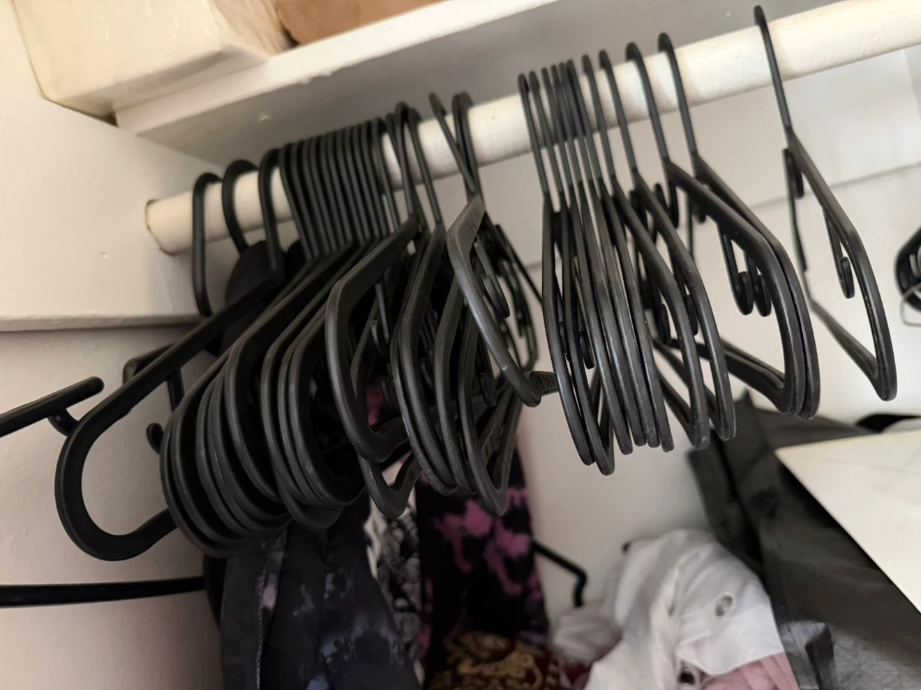 30pc Set of Black Plastic Clothing Hangers