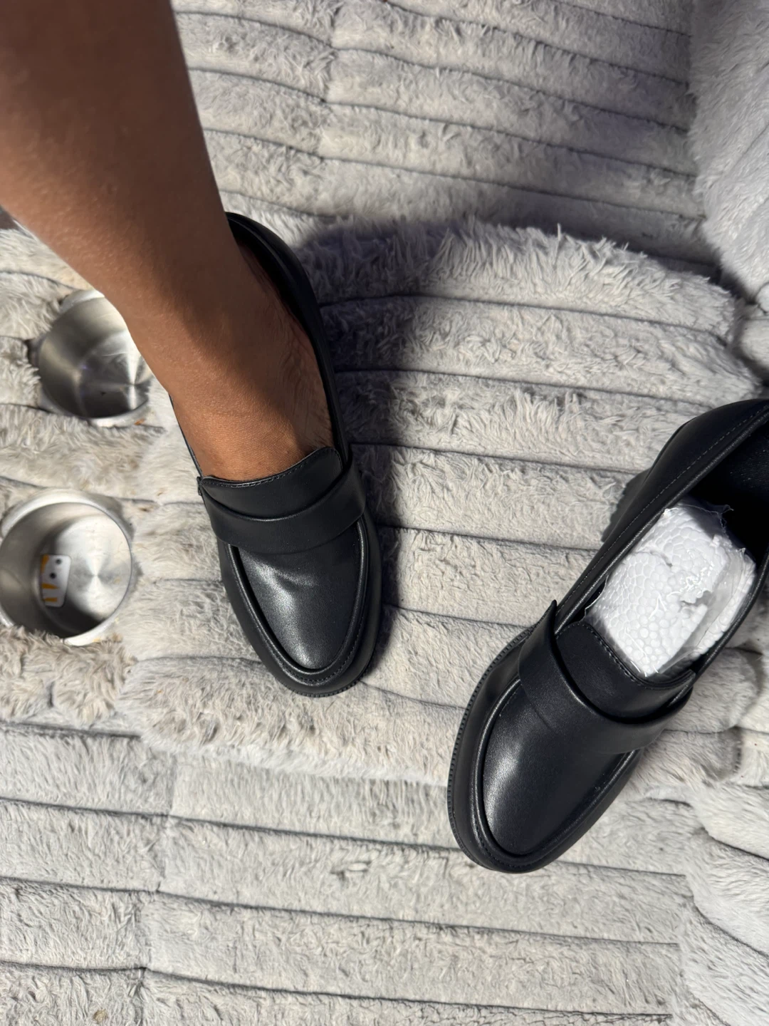 Black Block Heel Loafers - photo 3