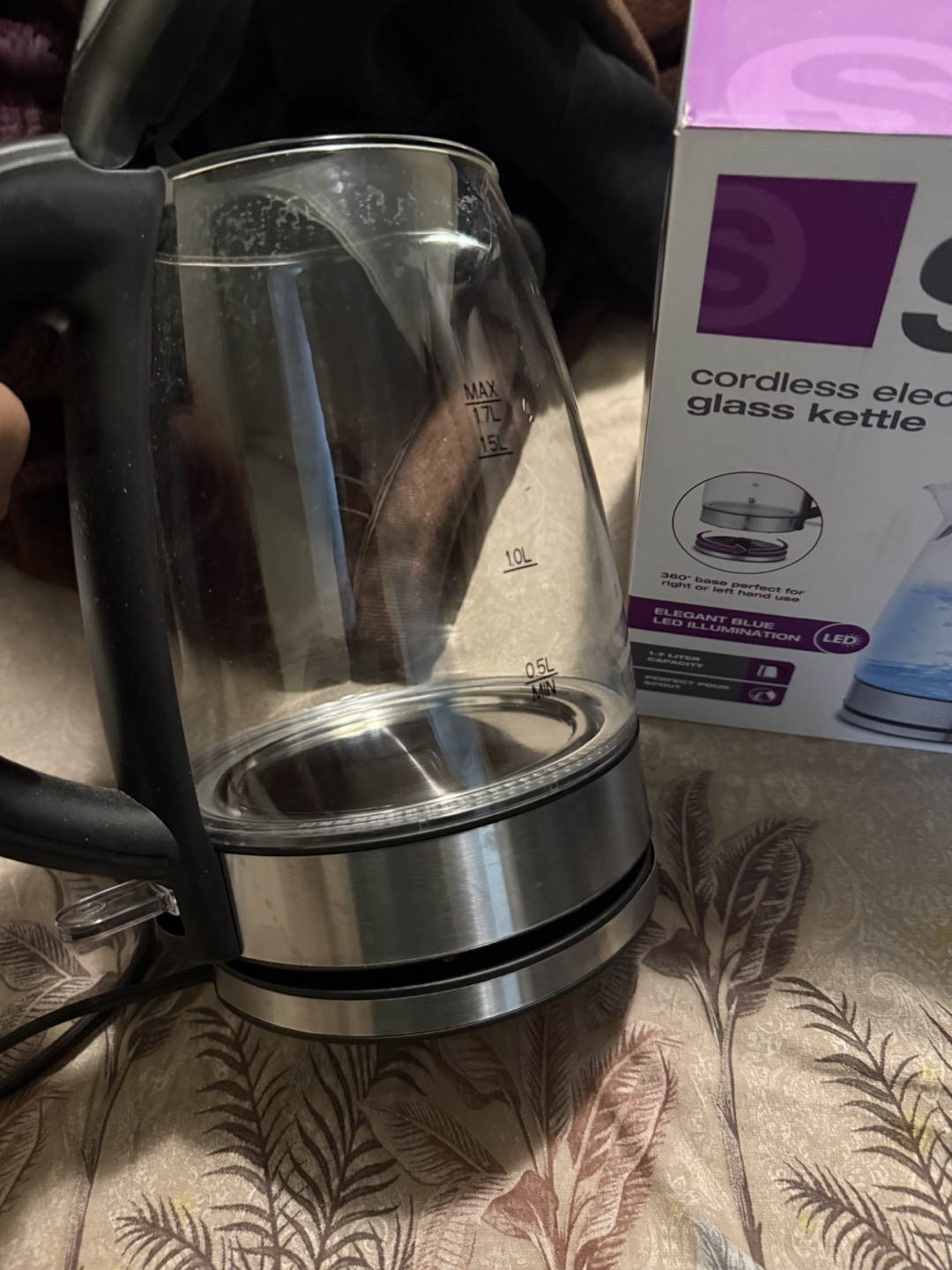 Salton Cordless Electric Glass Kettle 1.7L - photo 2