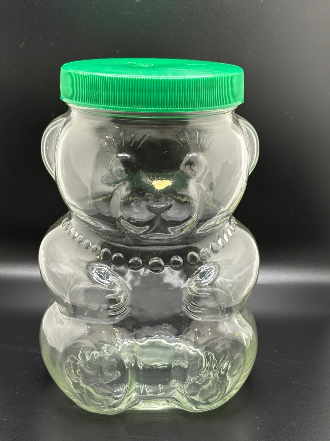 Vintage 1988 Kraft Glass Bear bank/ Jar