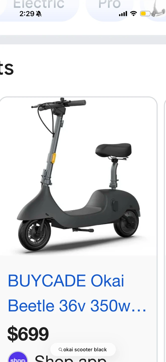 Okai Beetle Electric Scooter 36V 350W