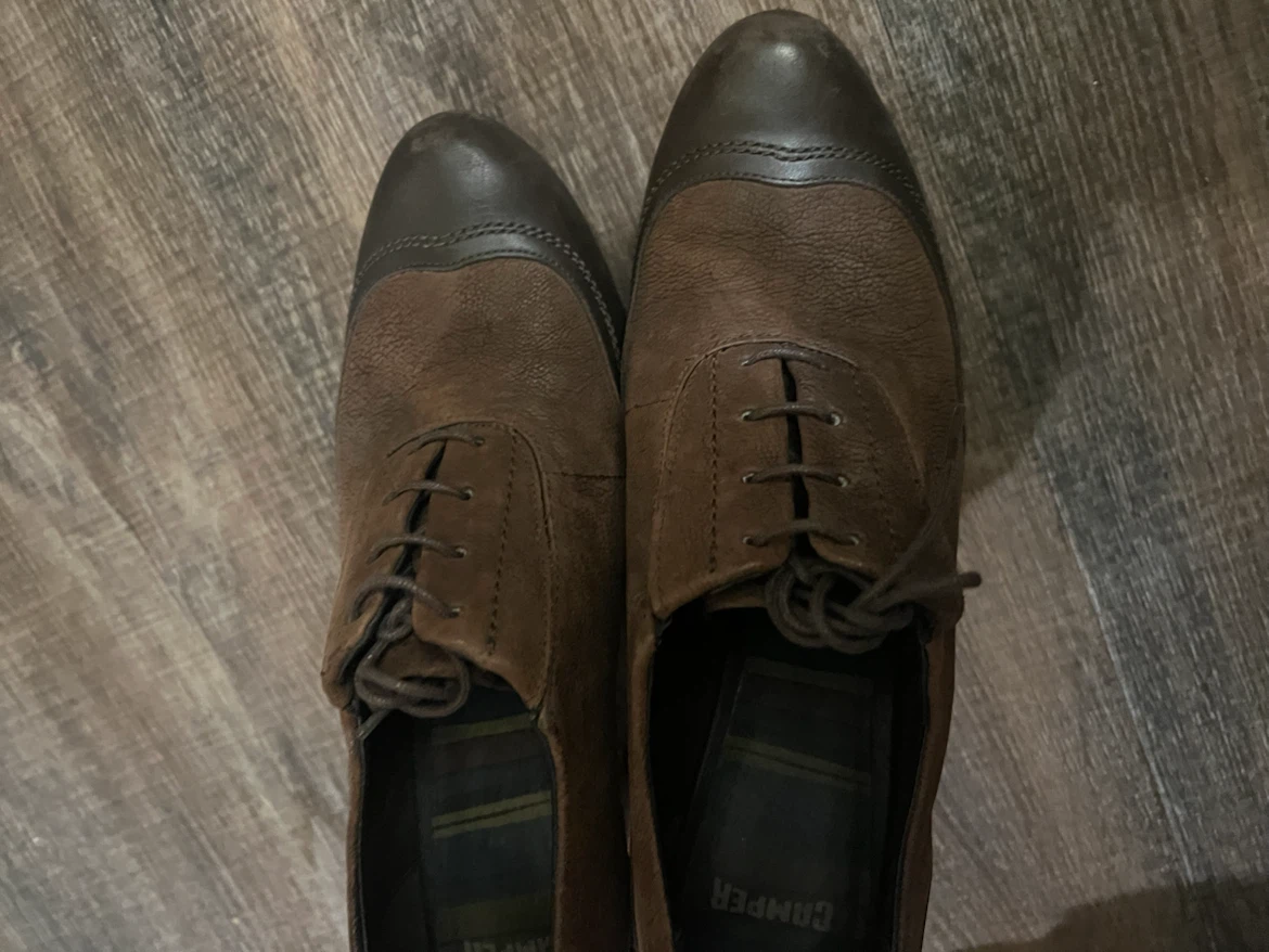 Camper Brown Oxfords Leather Lace-up Heeled Shoes - photo 3