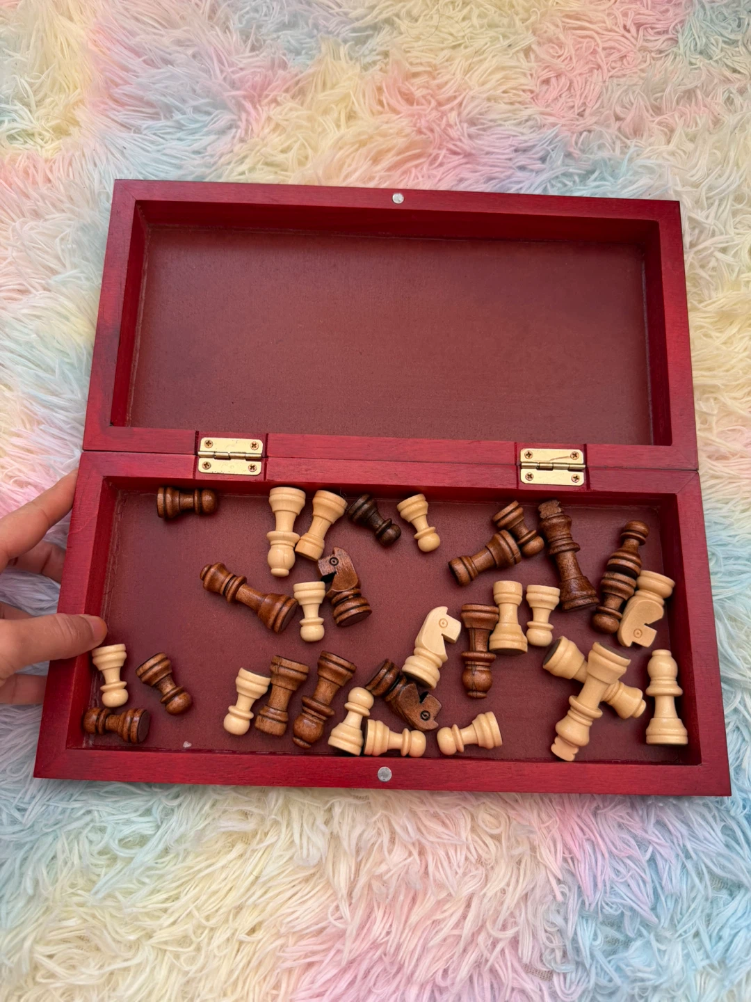 Wooden Chess Set with Storage Case