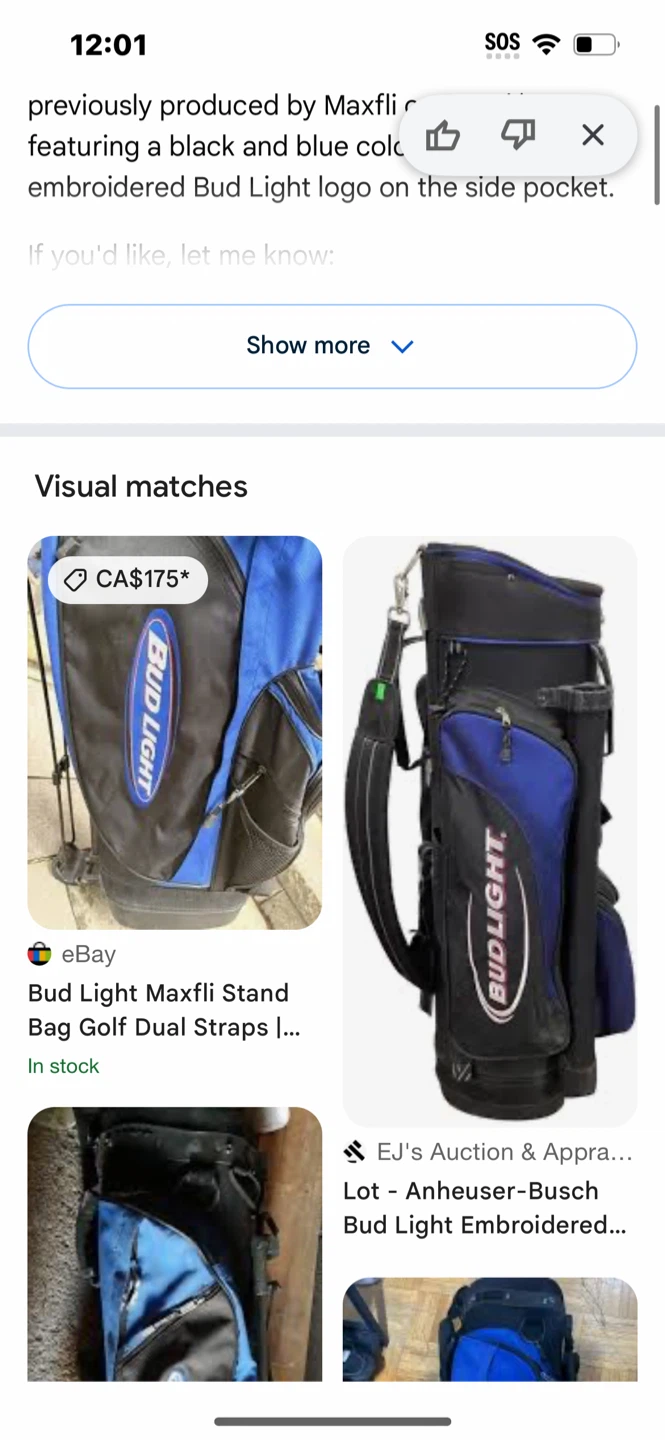 MUST GO NOW! Bud Light Maxfli Golf Stand Bag
