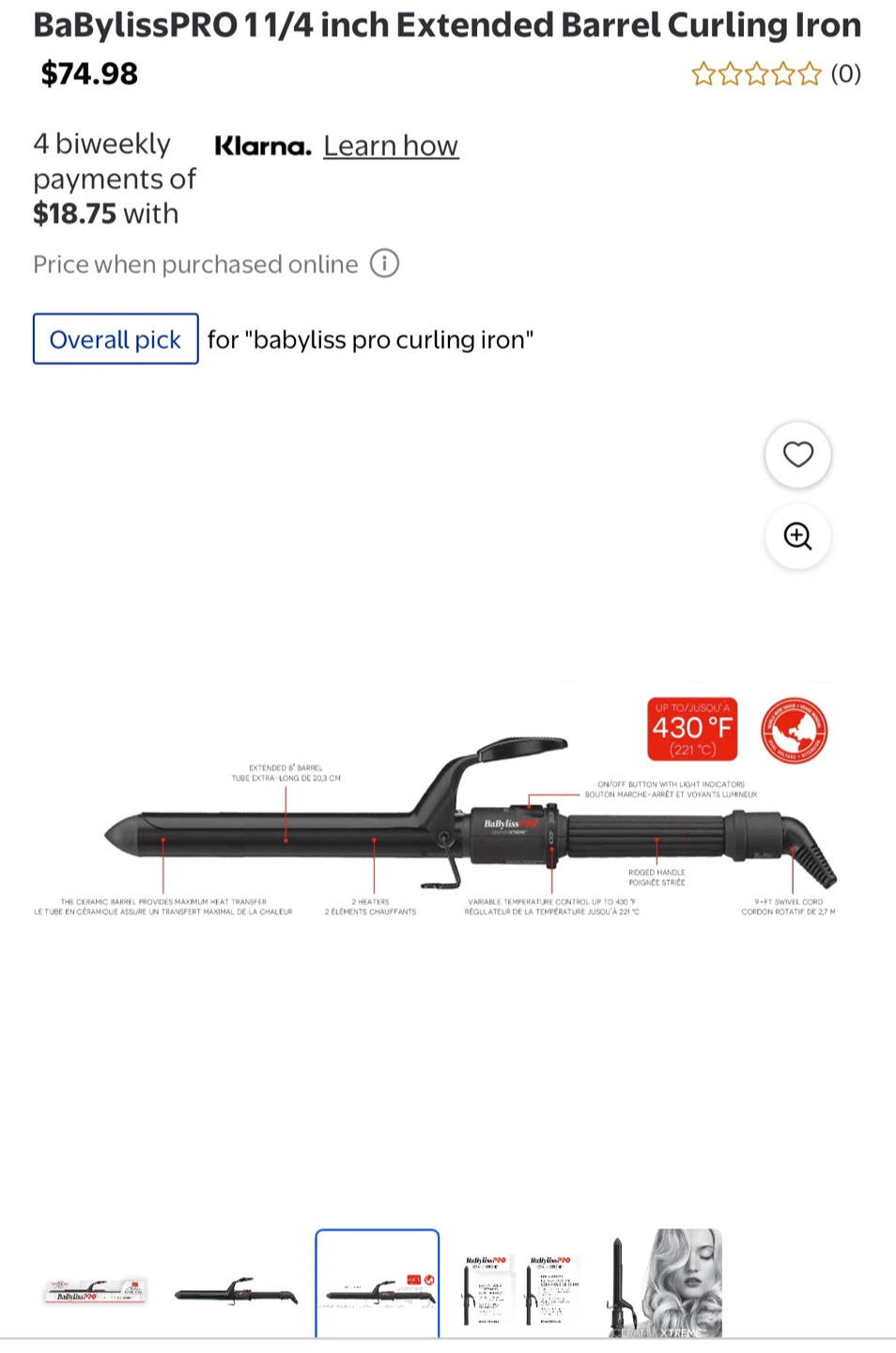 BaBylissPRO Ceramix Xtreme 3/4 inch Curling Iron - photo 3