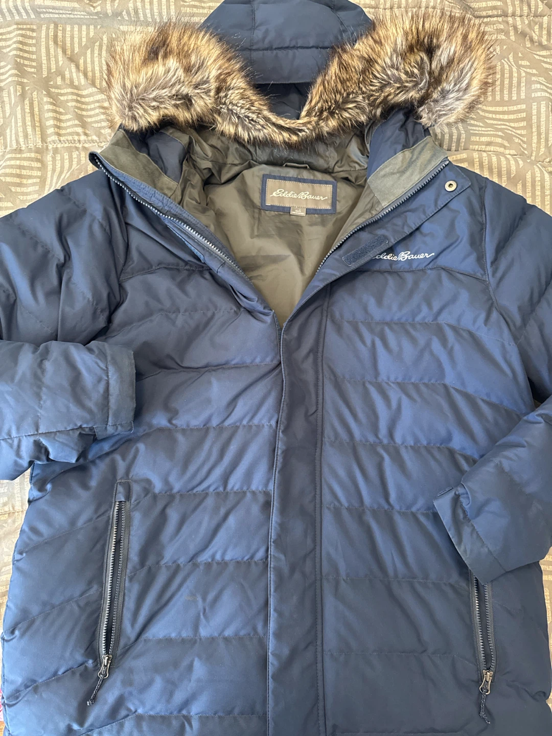 Eddie Bauer Blue Down Winter Jacket
