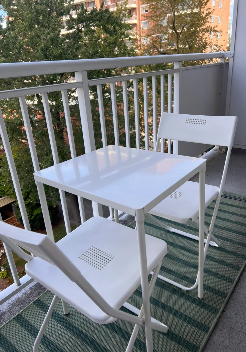 IKEA Fejan Table and Two Chairs Balcony Set