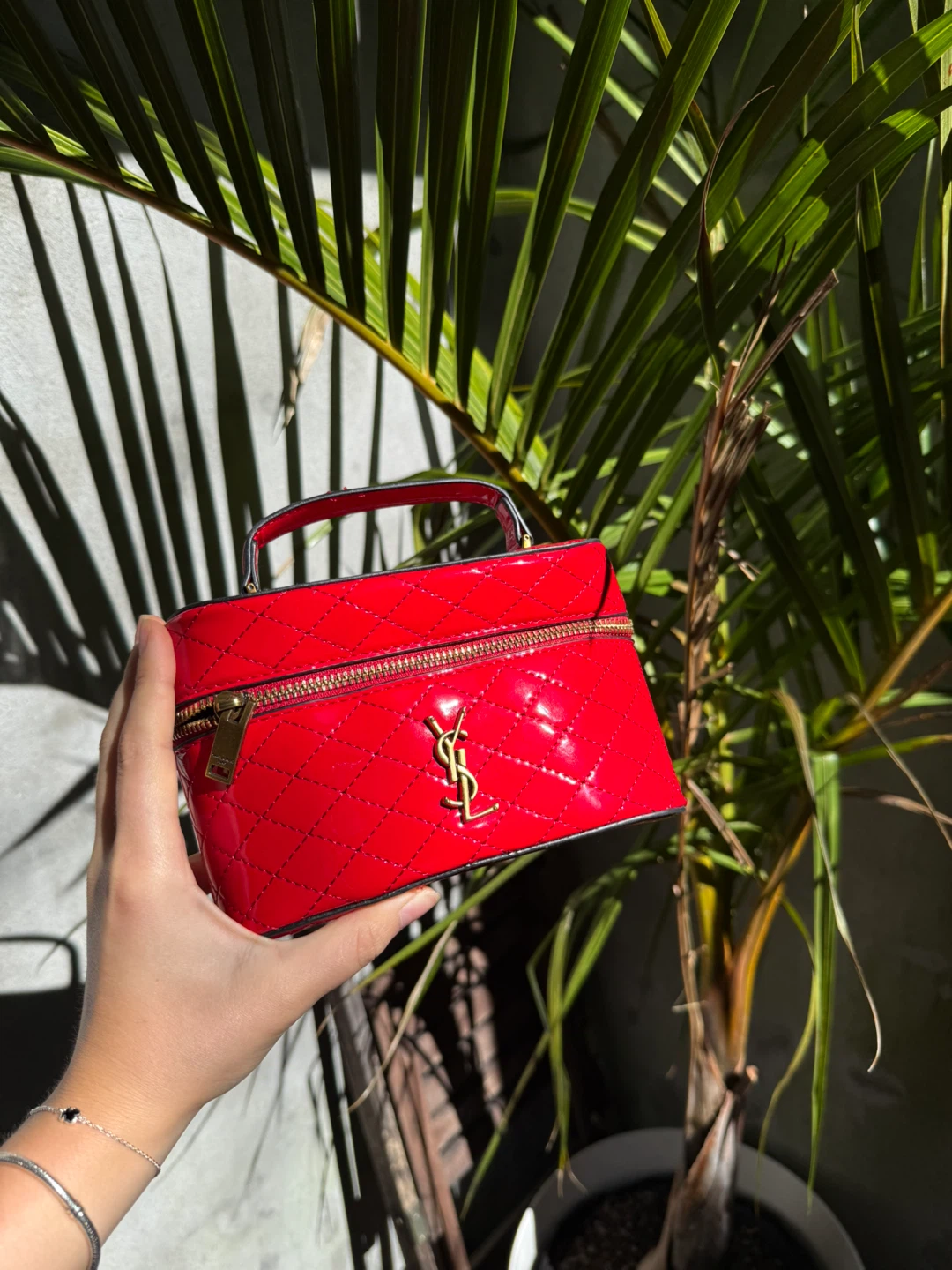 Saint Laurent YSL Quilted Vanity Case