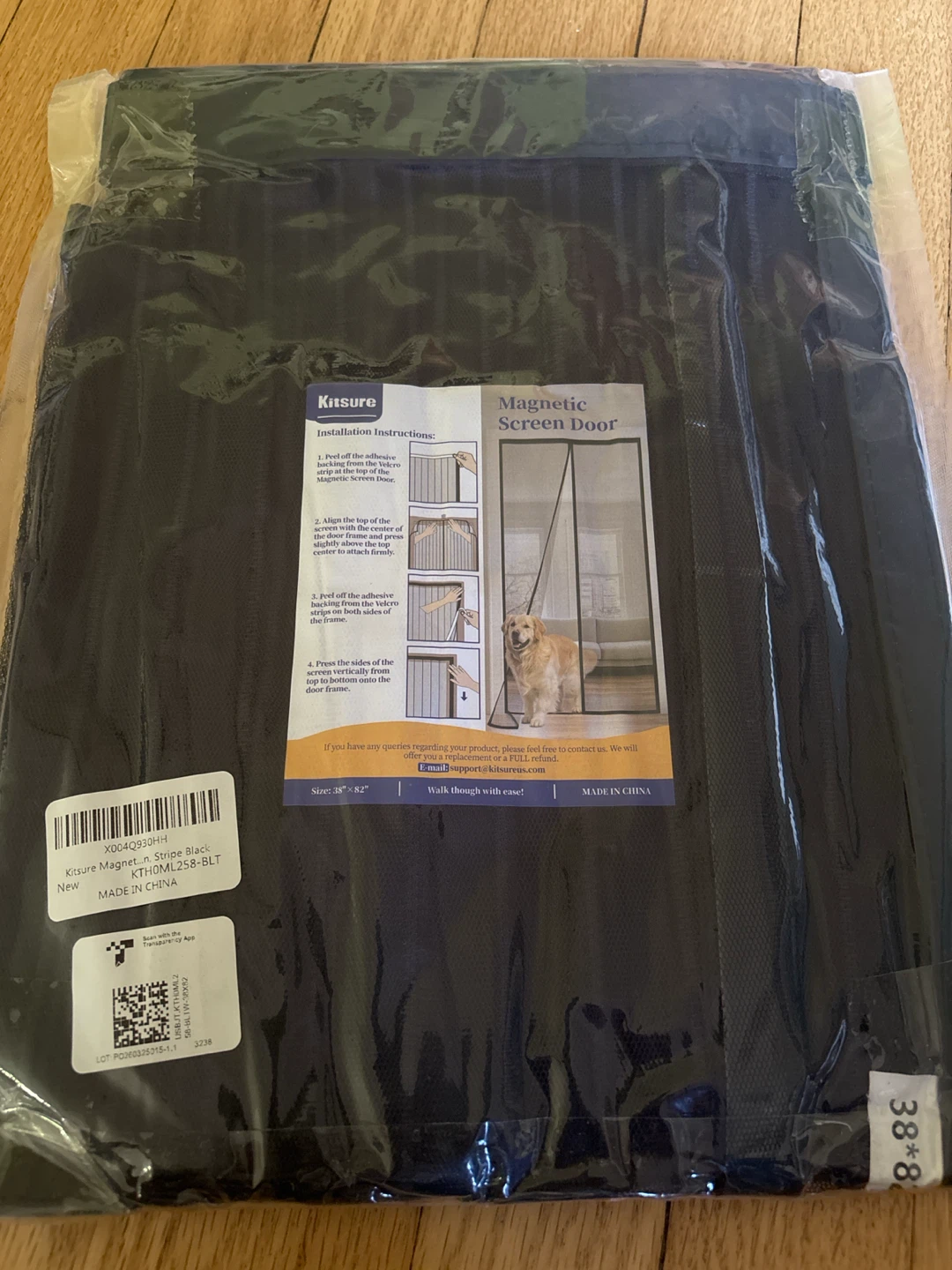 Kitsure Magnetic Screen Door 38 x 82 inches