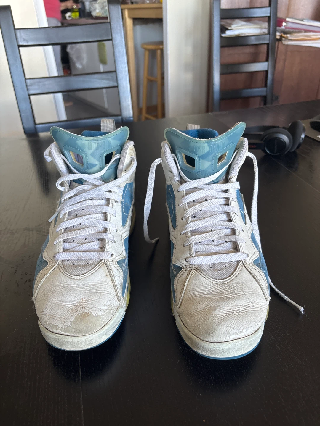 70$ USED Air Jordan MVP 678 sky blue colorway Sneakers - photo 2