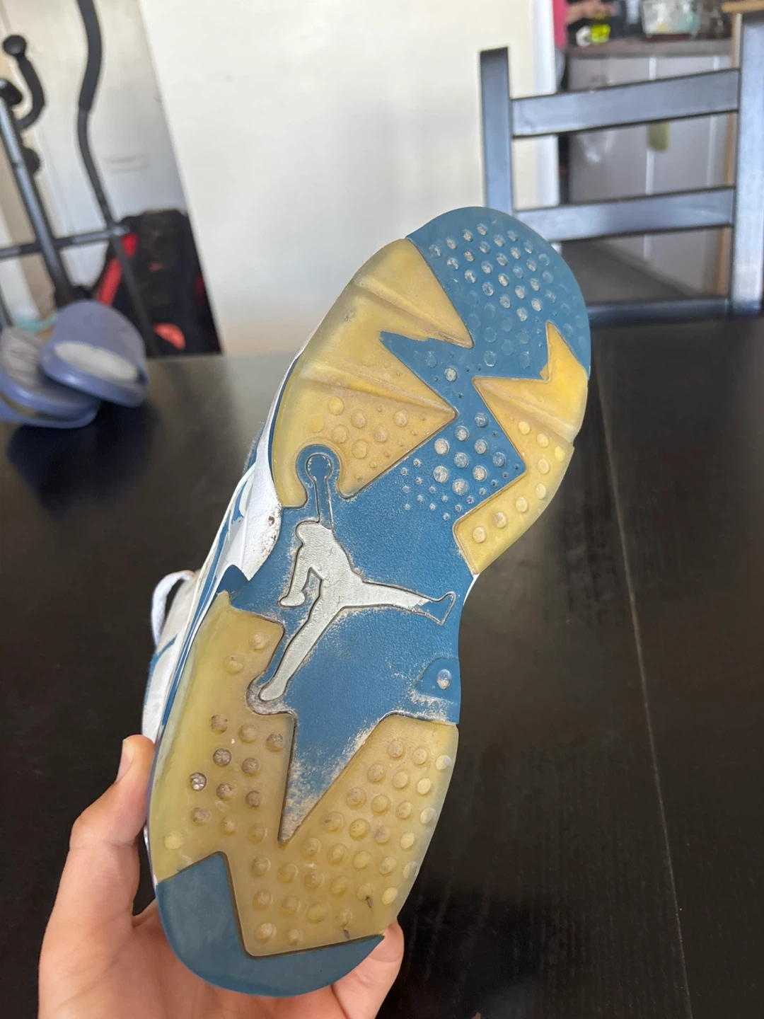70$ USED Air Jordan MVP 678 sky blue colorway Sneakers - photo 3