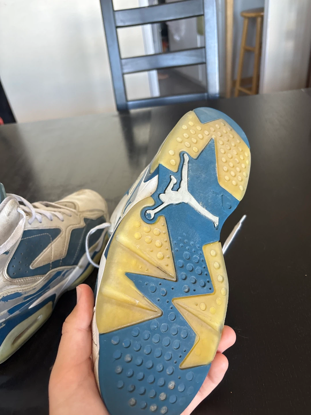 70$ USED Air Jordan MVP 678 sky blue colorway Sneakers - photo 4