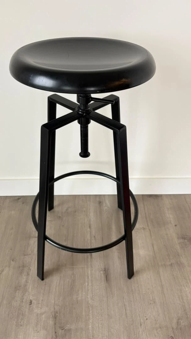 Adjustable Metal Bar Stool - photo 2