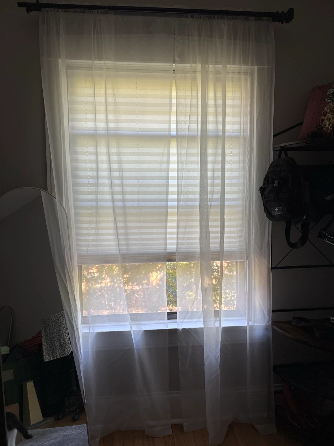 White Sheer Window Curtain - photo 2