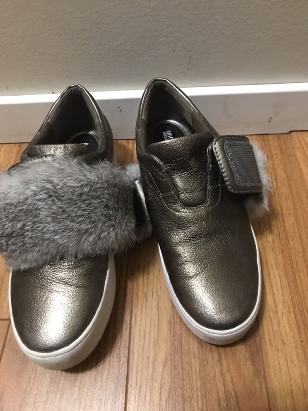 Michael Kors Metallic Fur Slip-On Sneakers